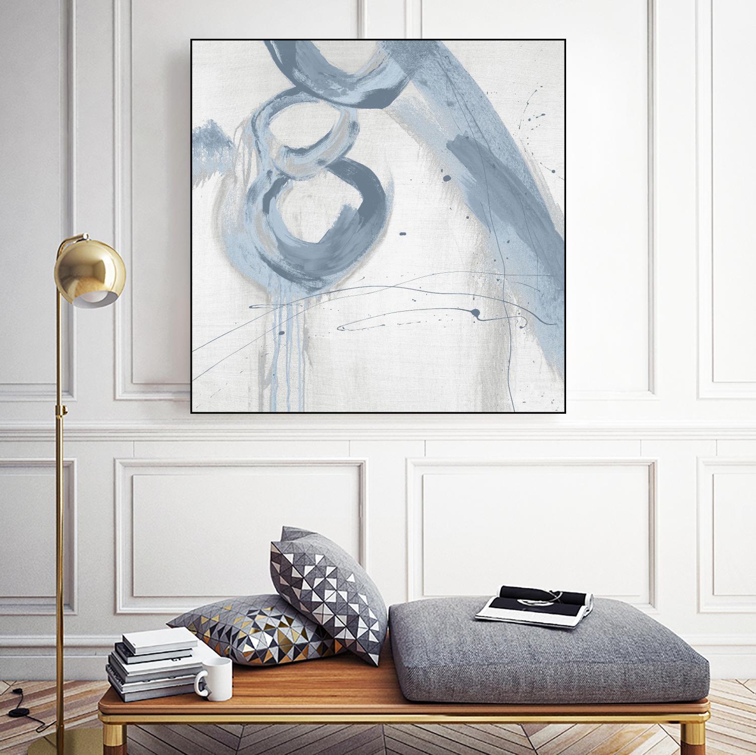 Twice Over VII by Daleno Art on GIANT ART - blue abstract abstrait 