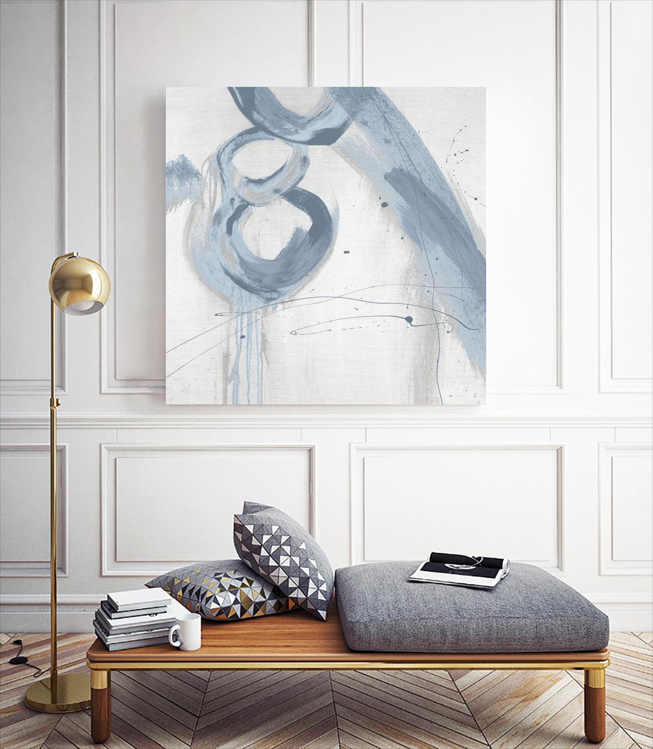 Twice Over VII by Daleno Art on GIANT ART - blue abstract abstrait 