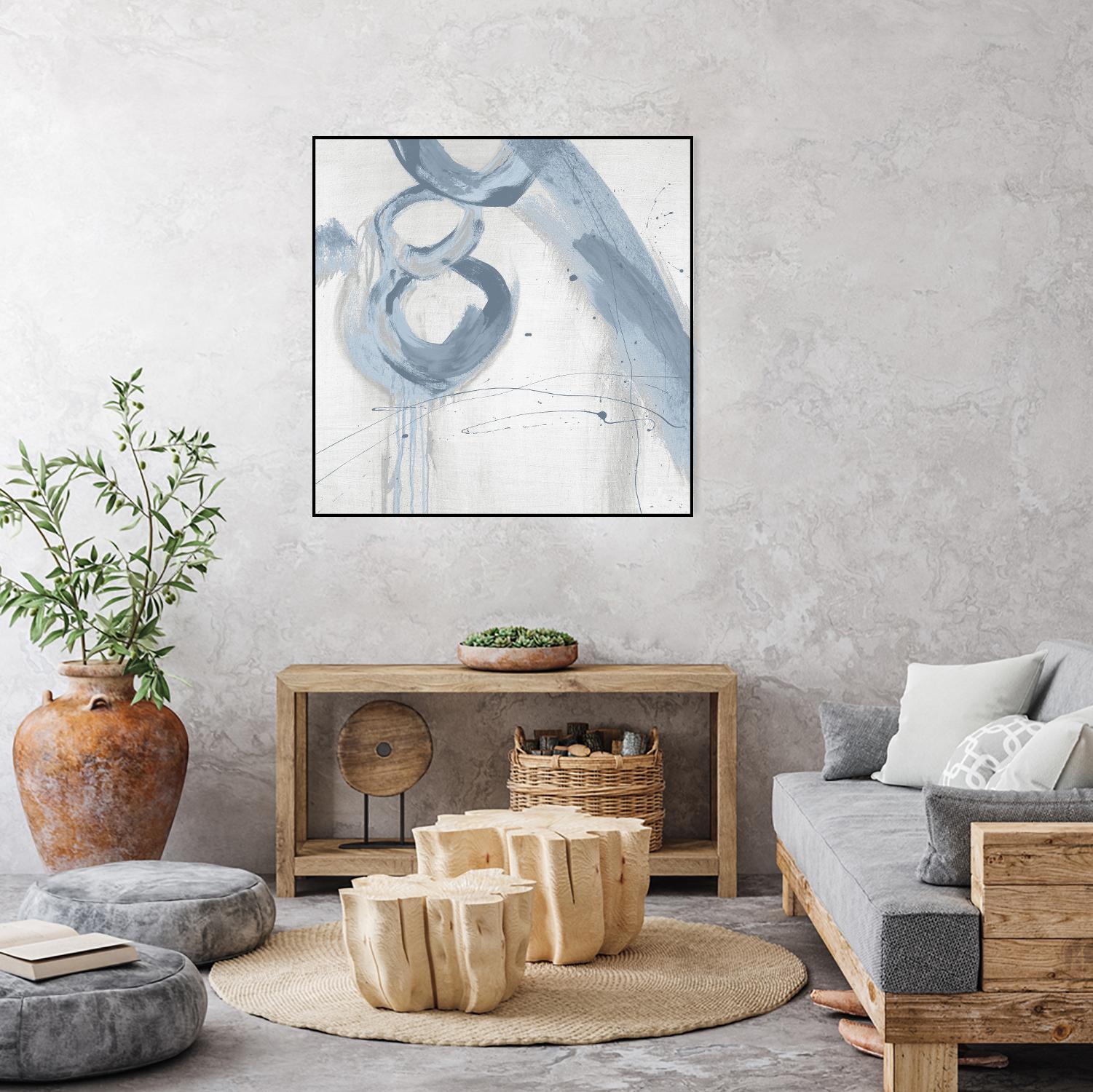 Twice Over VII by Daleno Art on GIANT ART - blue abstract abstrait 