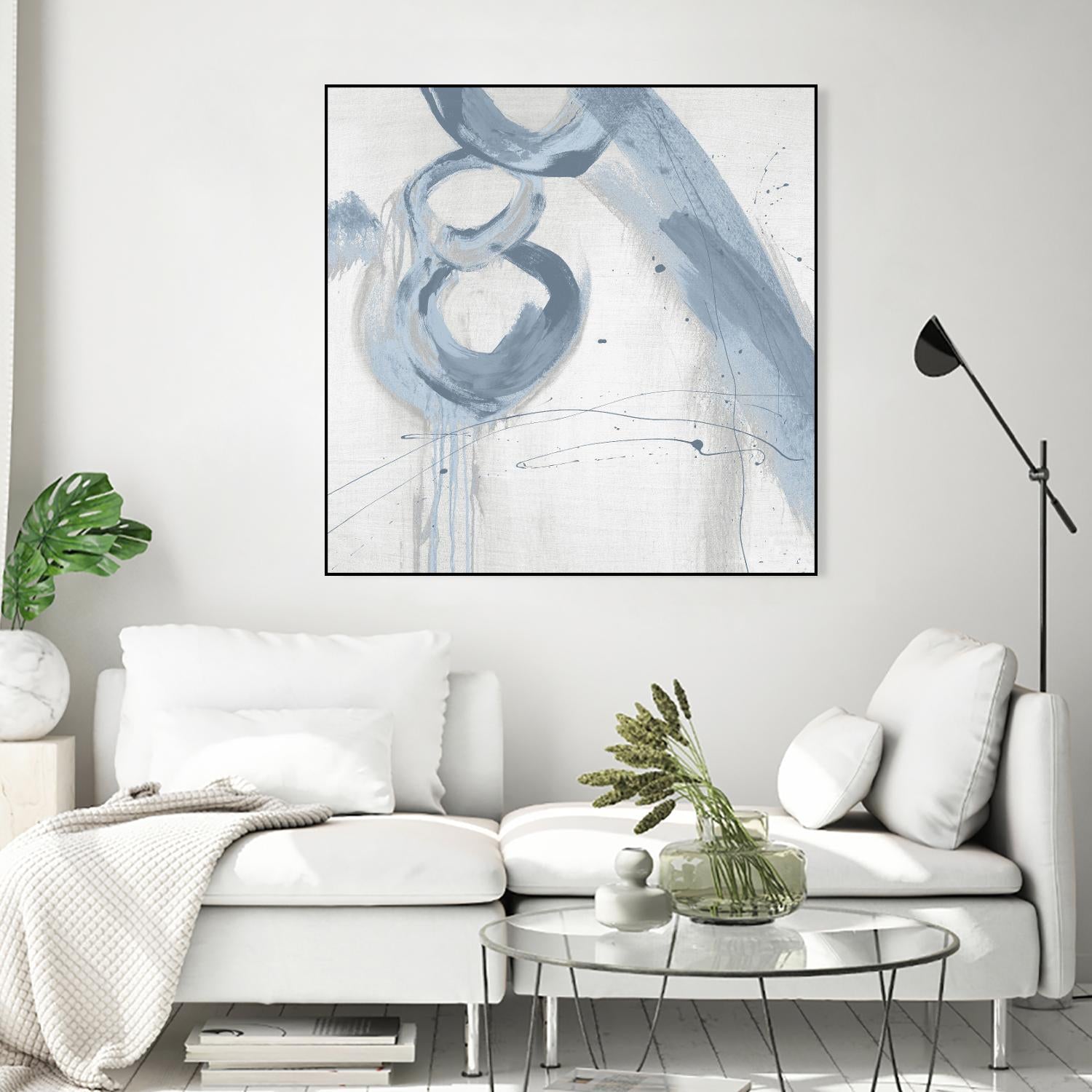 Twice Over VII by Daleno Art on GIANT ART - blue abstract abstrait 