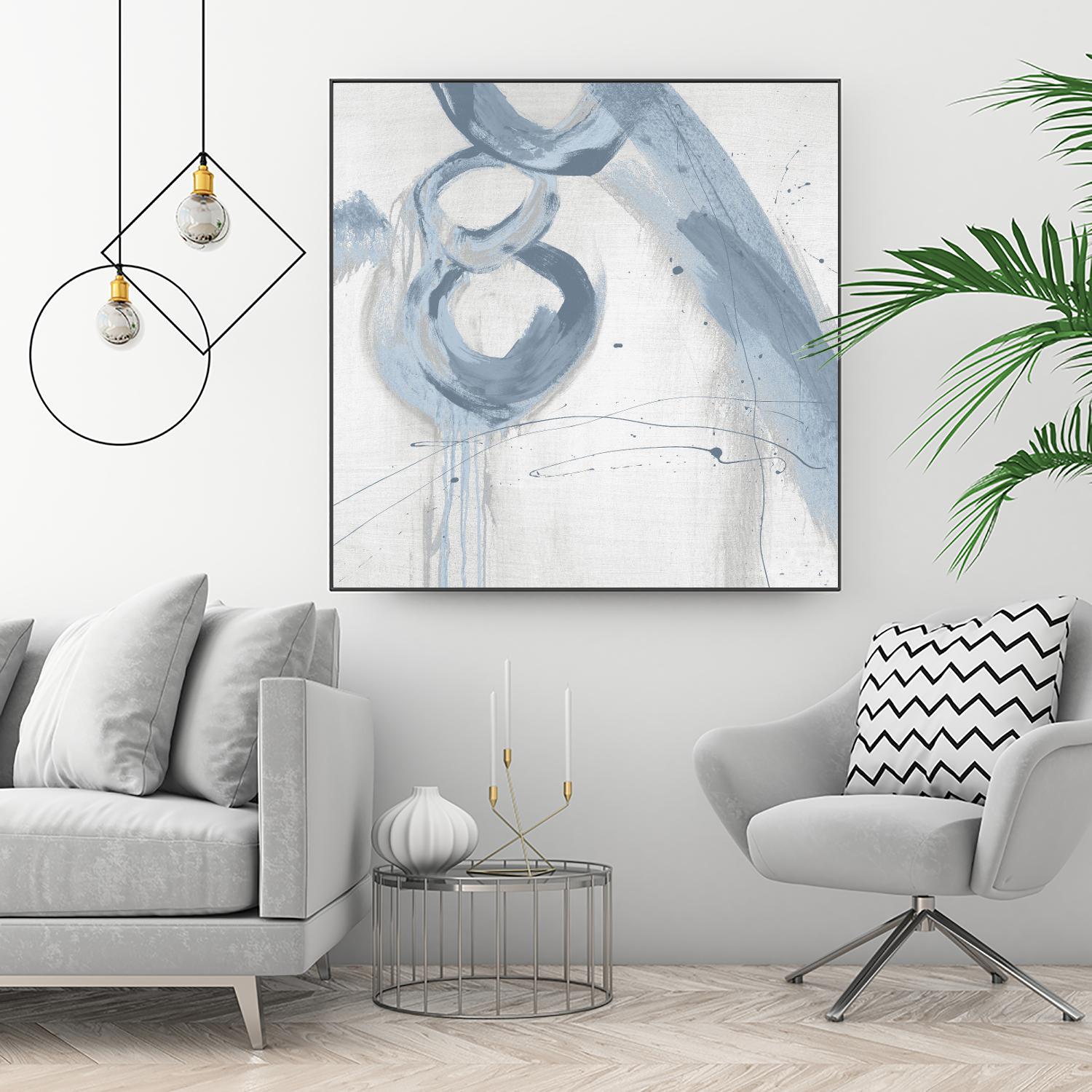 Twice Over VII by Daleno Art on GIANT ART - blue abstract abstrait 
