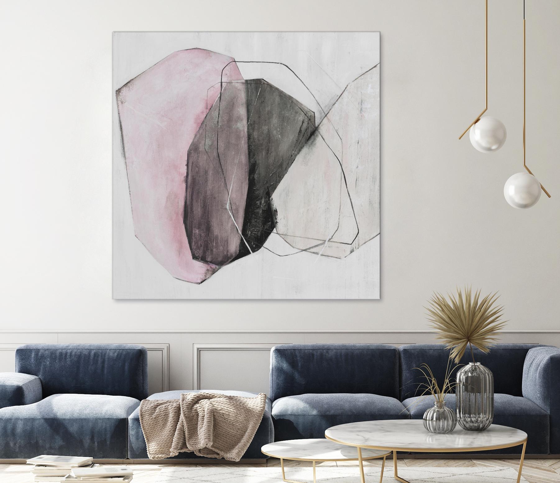Tickled With Pink by Daleno Art on GIANT ART - pink shapes abstrait 