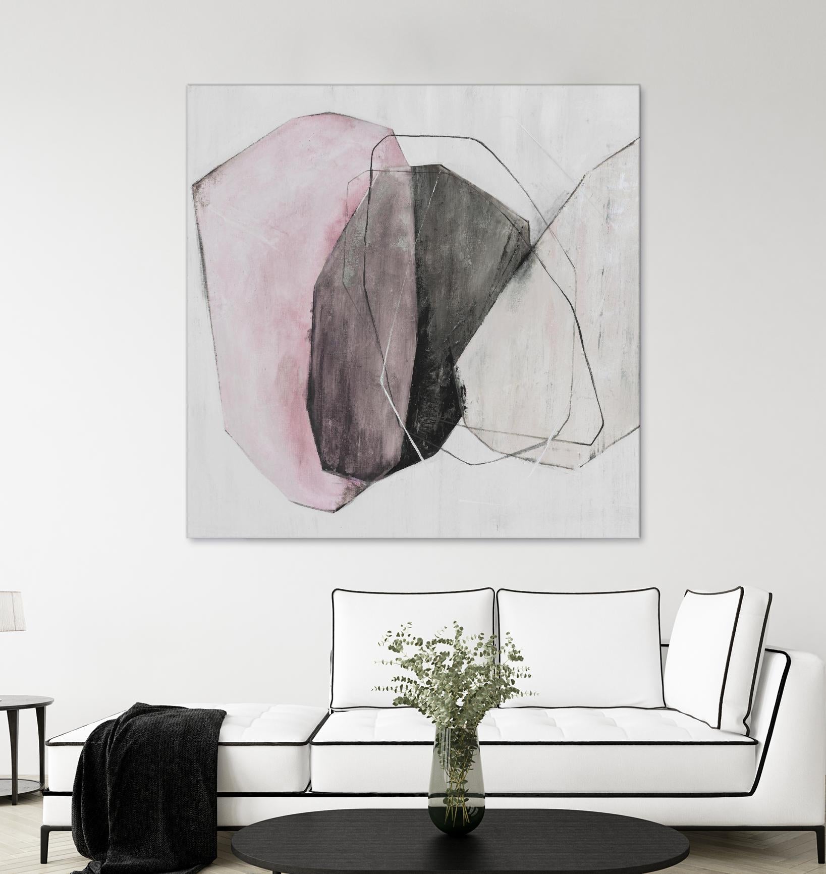 Tickled With Pink by Daleno Art on GIANT ART - pink shapes abstrait 