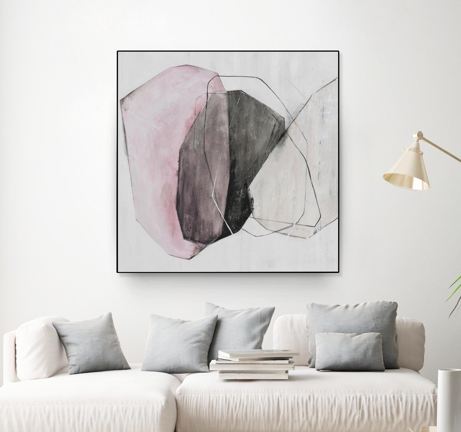 Tickled With Pink by Daleno Art on GIANT ART - pink shapes abstrait 