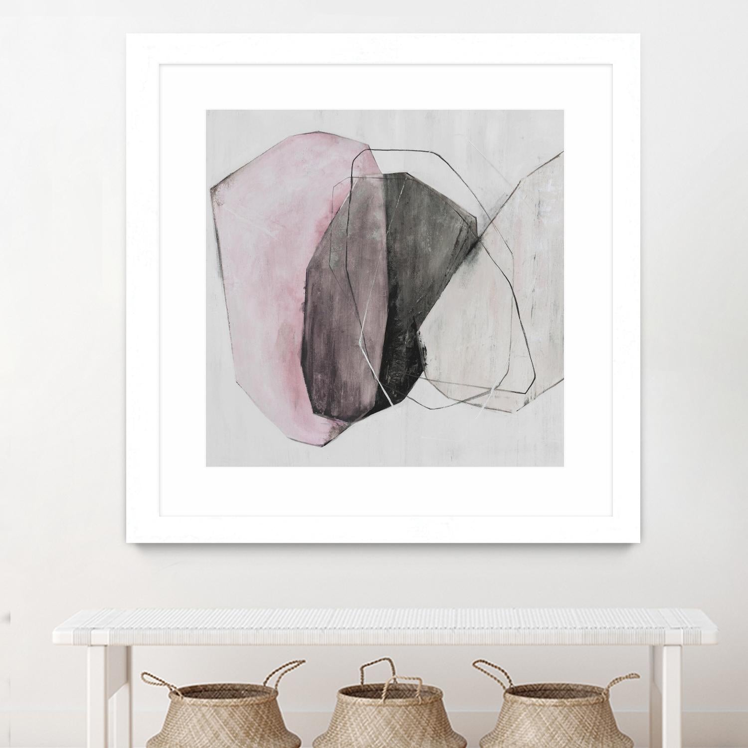 Tickled With Pink by Daleno Art on GIANT ART - pink shapes abstrait 