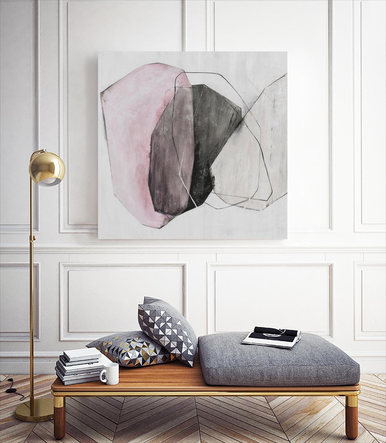 Tickled With Pink by Daleno Art on GIANT ART - pink shapes abstrait 