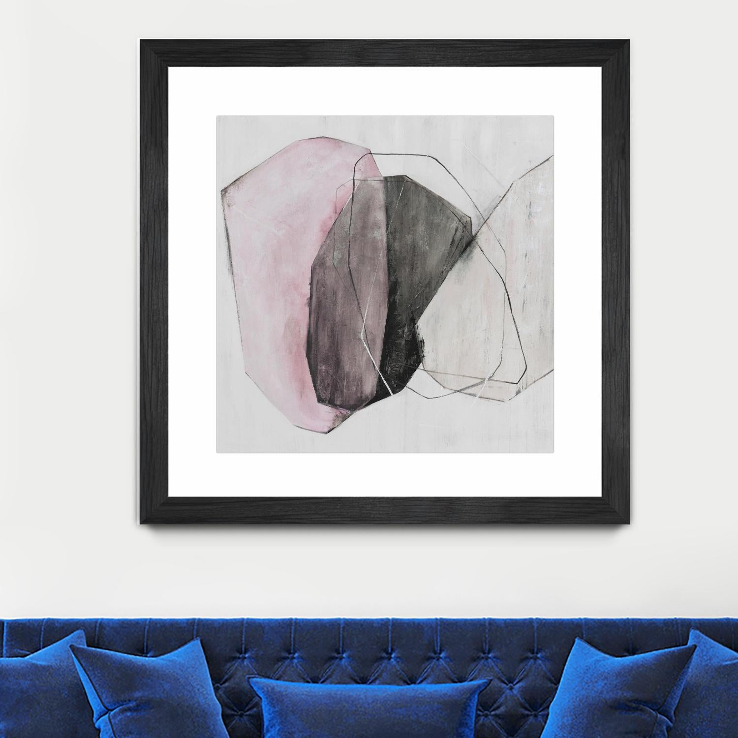 Tickled With Pink by Daleno Art on GIANT ART - pink shapes abstrait 