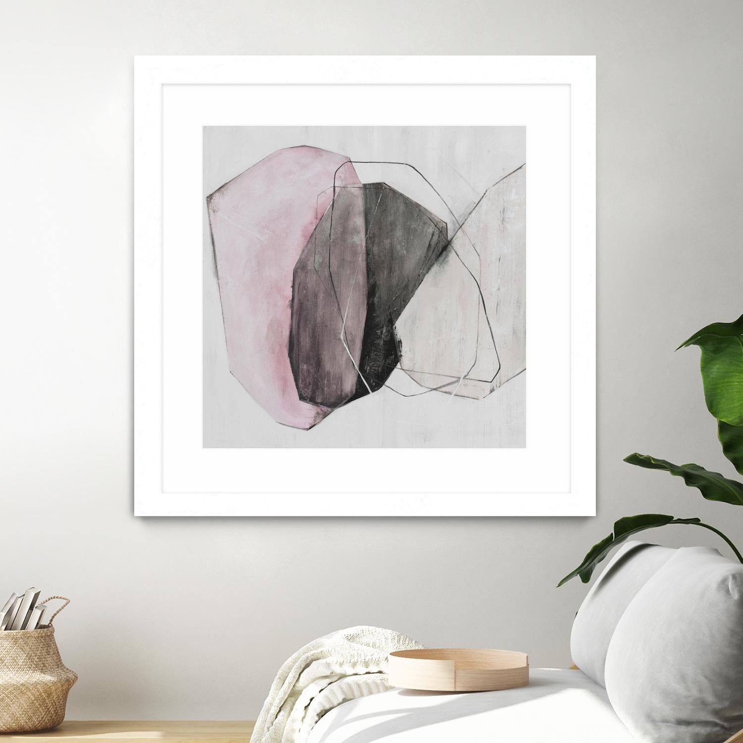 Tickled With Pink by Daleno Art on GIANT ART - pink shapes abstrait 