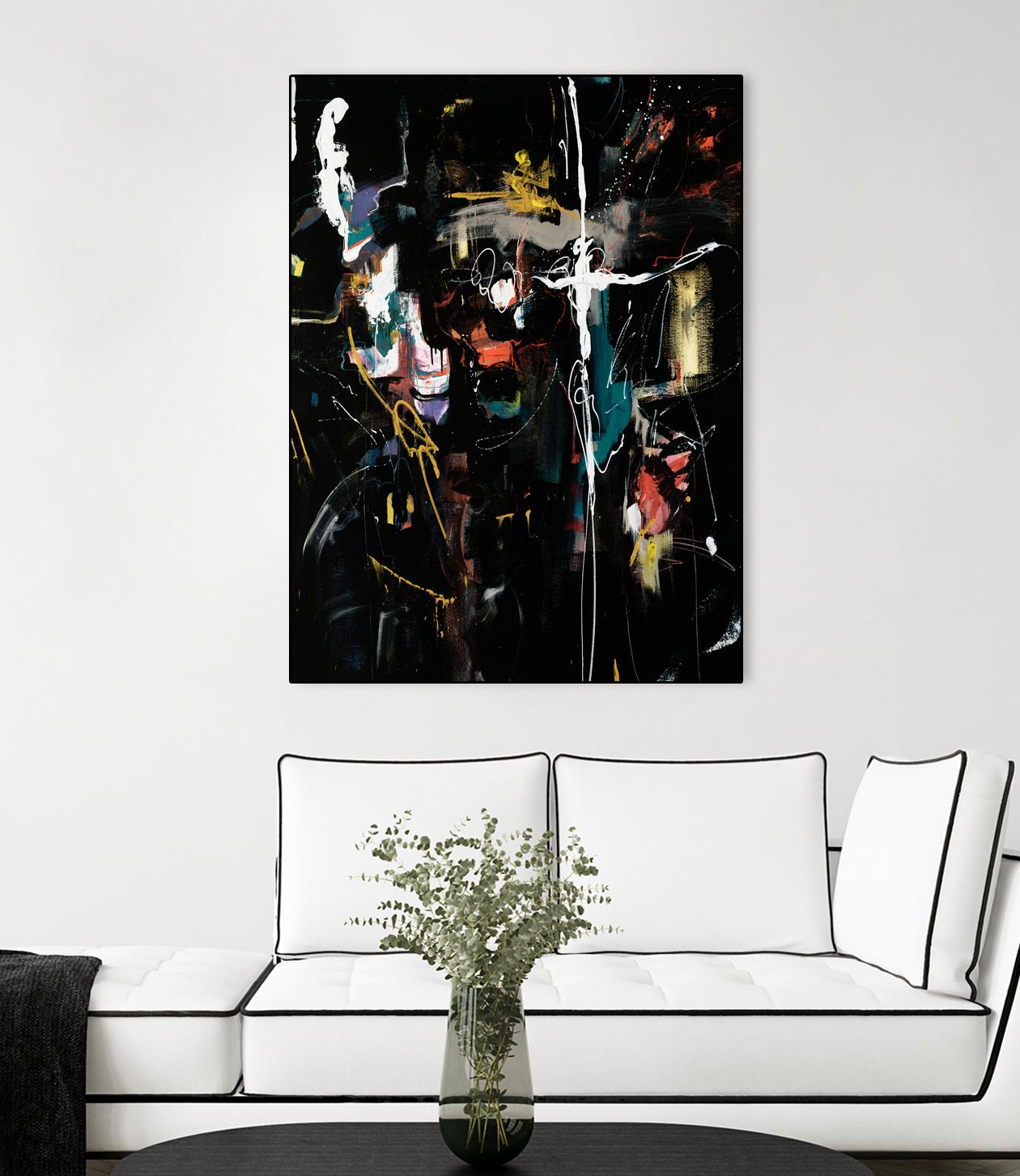 Club Merriment II by Daleno Art on GIANT ART - orange abstract
