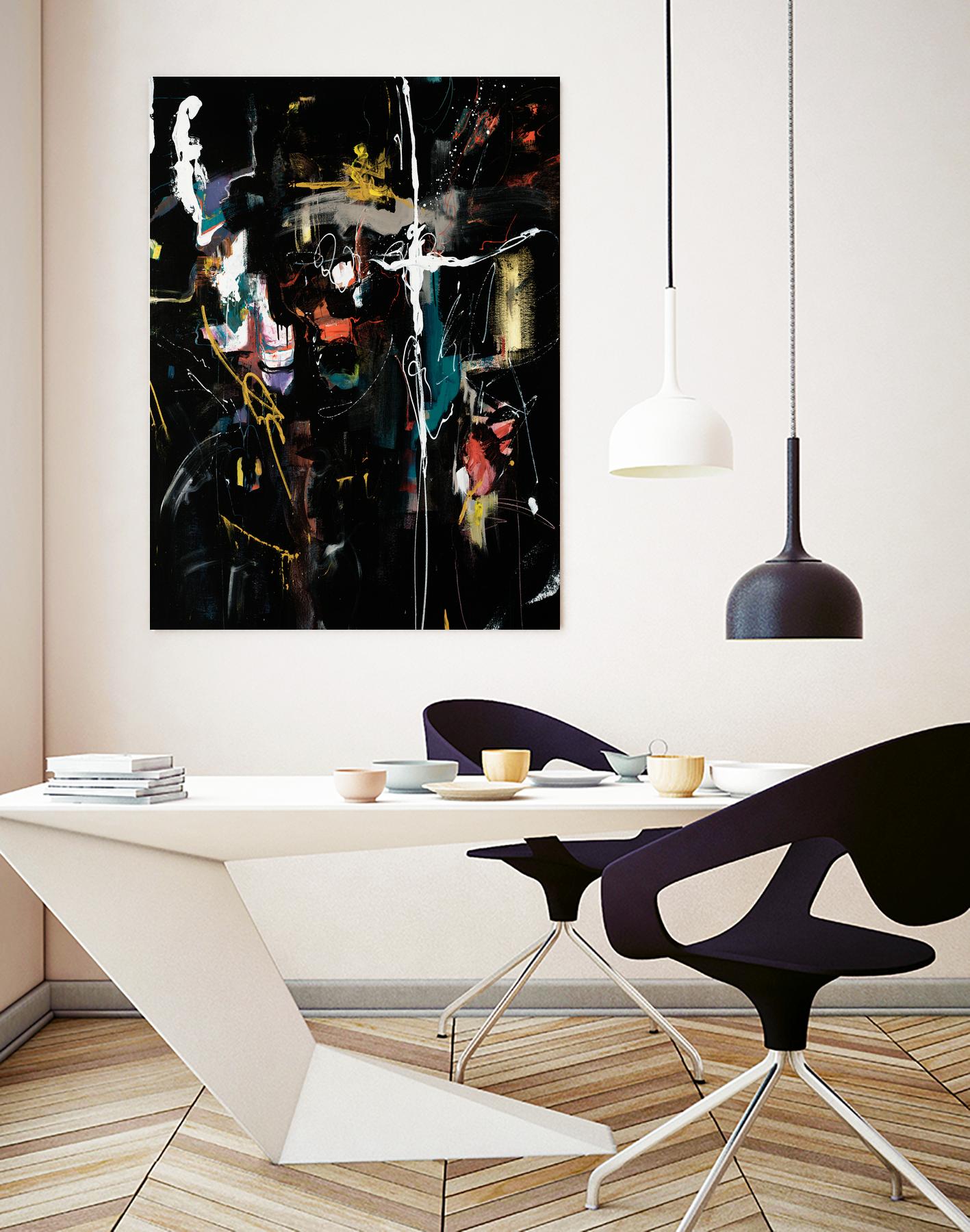 Club Merriment II by Daleno Art on GIANT ART - orange abstract