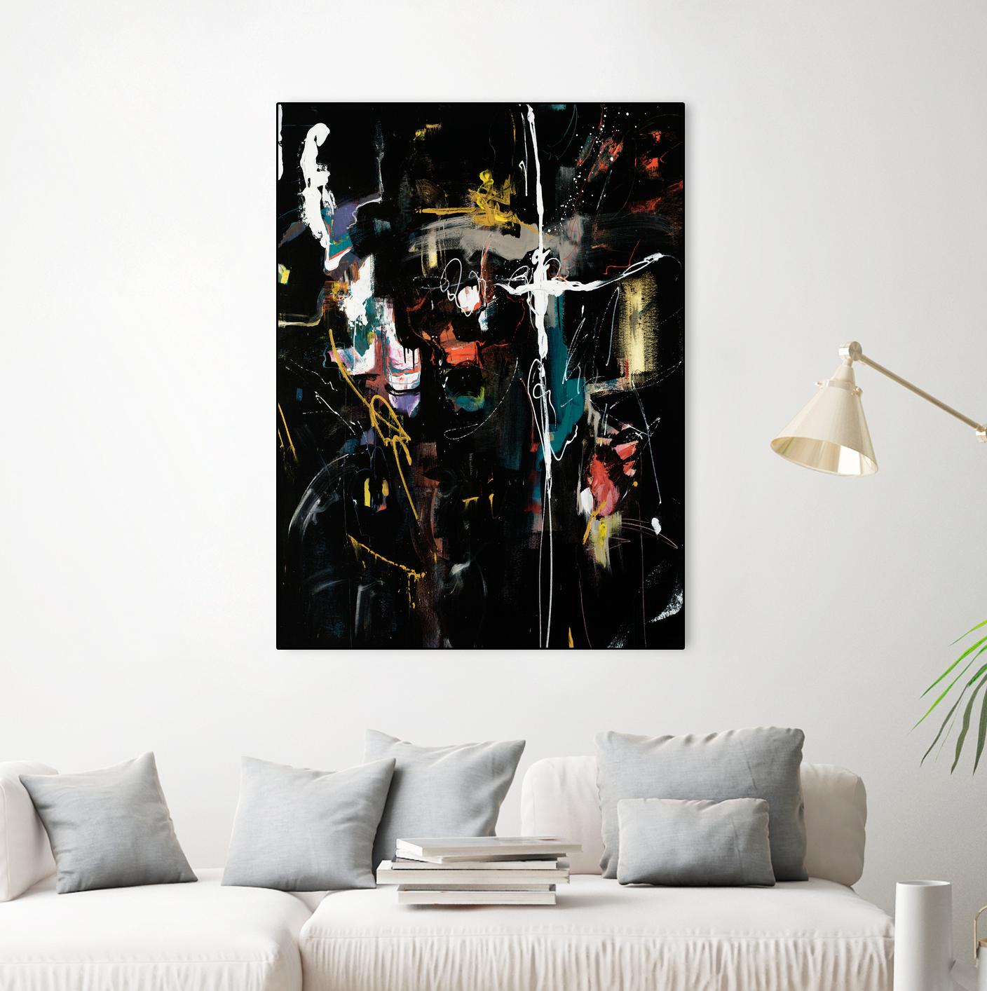 Club Merriment II by Daleno Art on GIANT ART - orange abstract