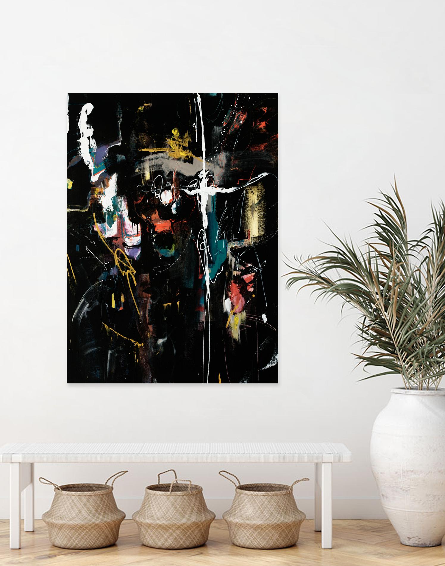 Club Merriment II by Daleno Art on GIANT ART - orange abstract
