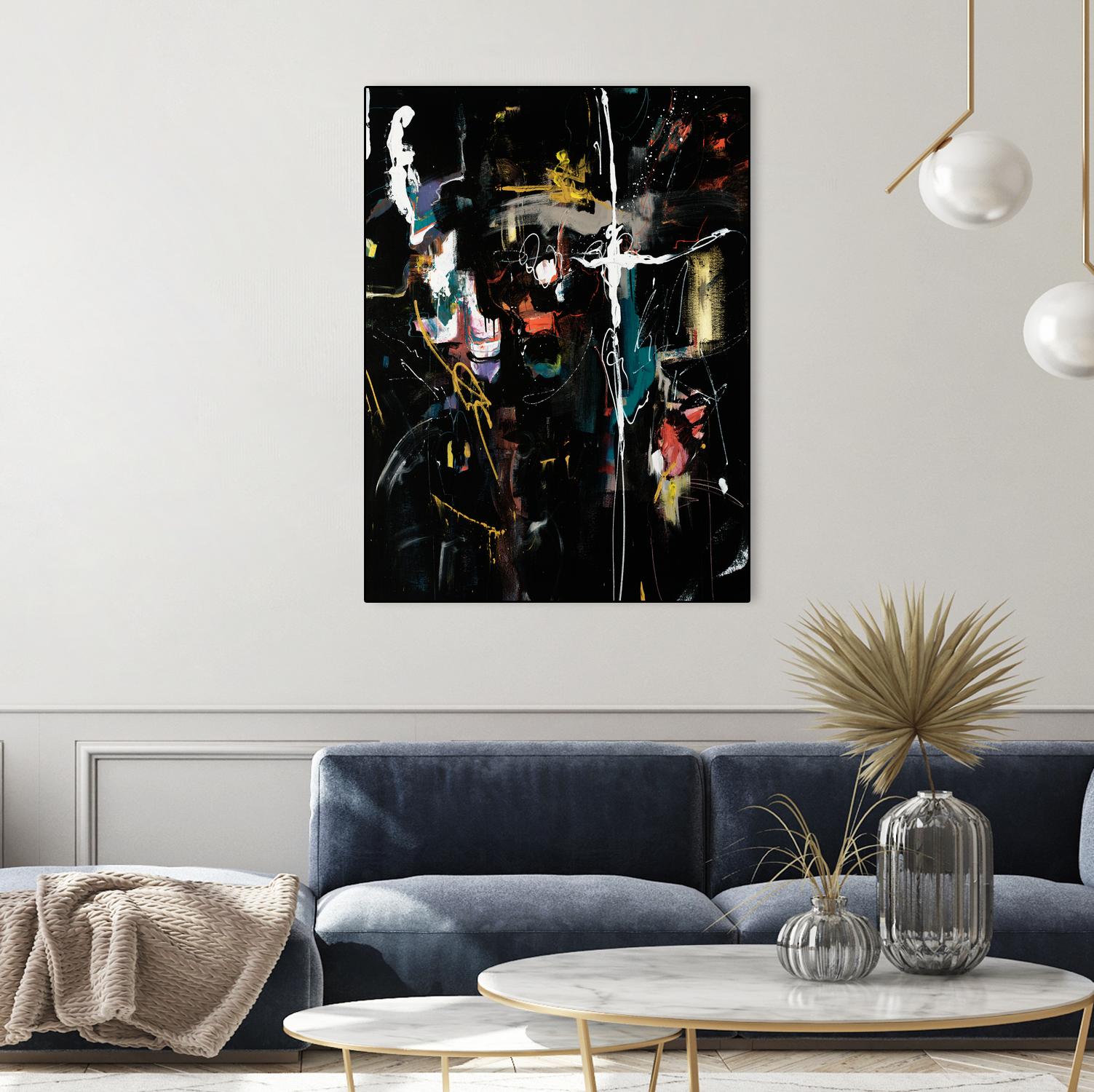 Club Merriment II by Daleno Art on GIANT ART - orange abstract