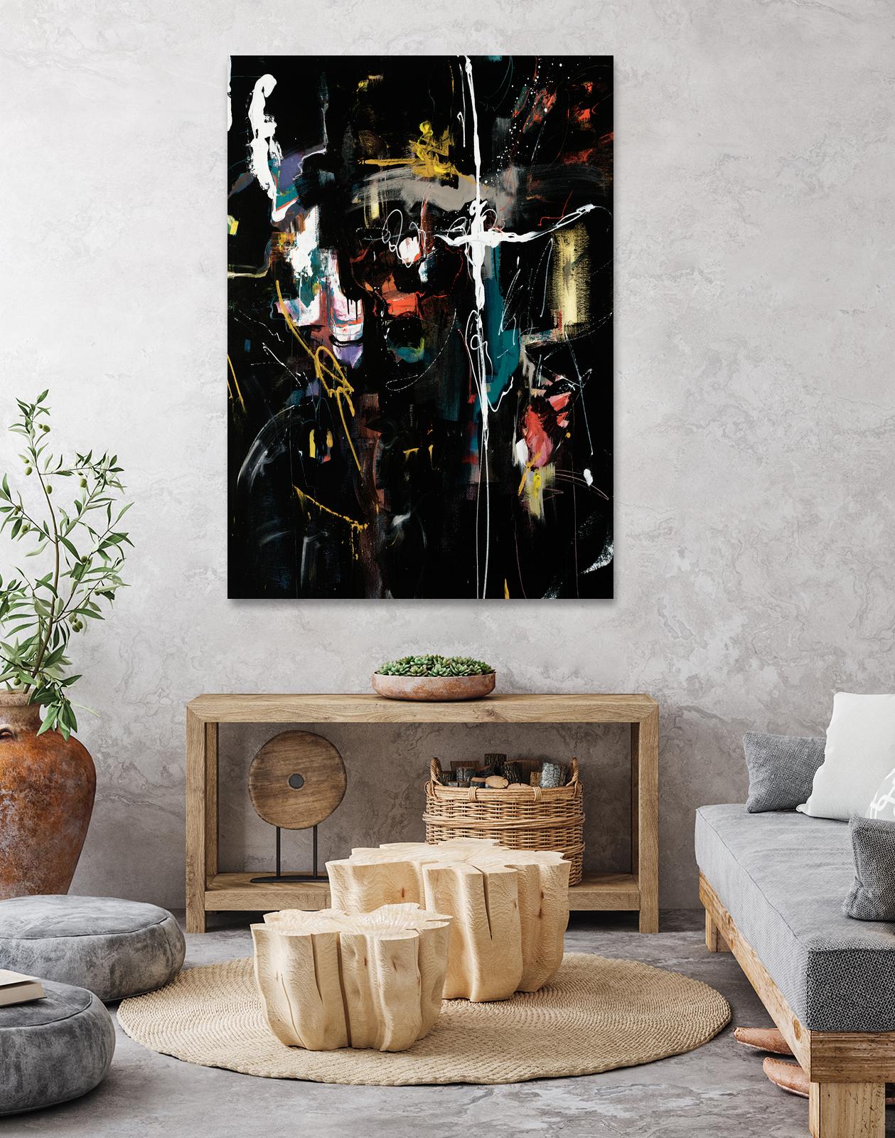 Club Merriment II by Daleno Art on GIANT ART - orange abstract