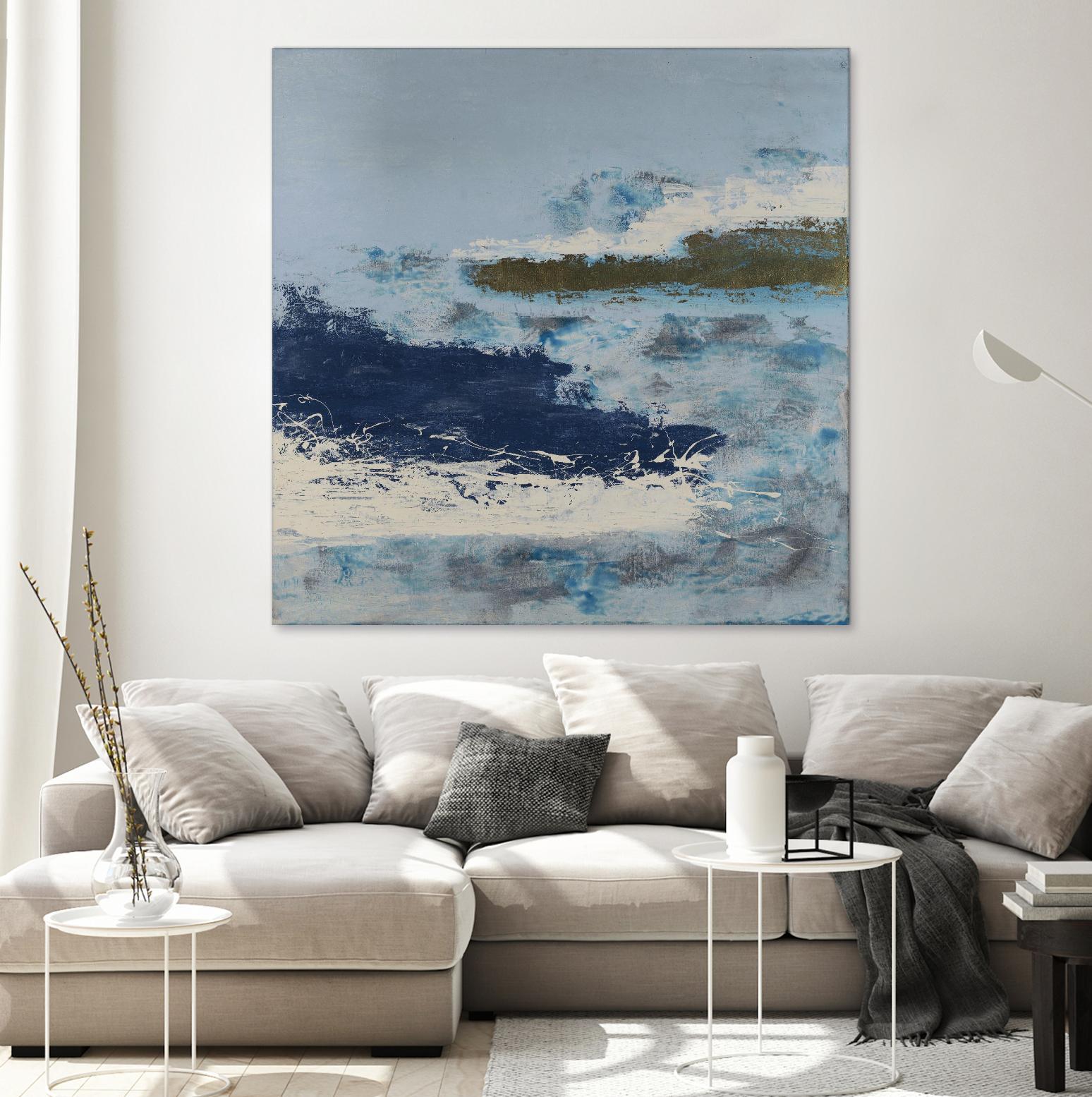 Washing to Shore by Daleno Art on GIANT ART - blue abstract abstrait 