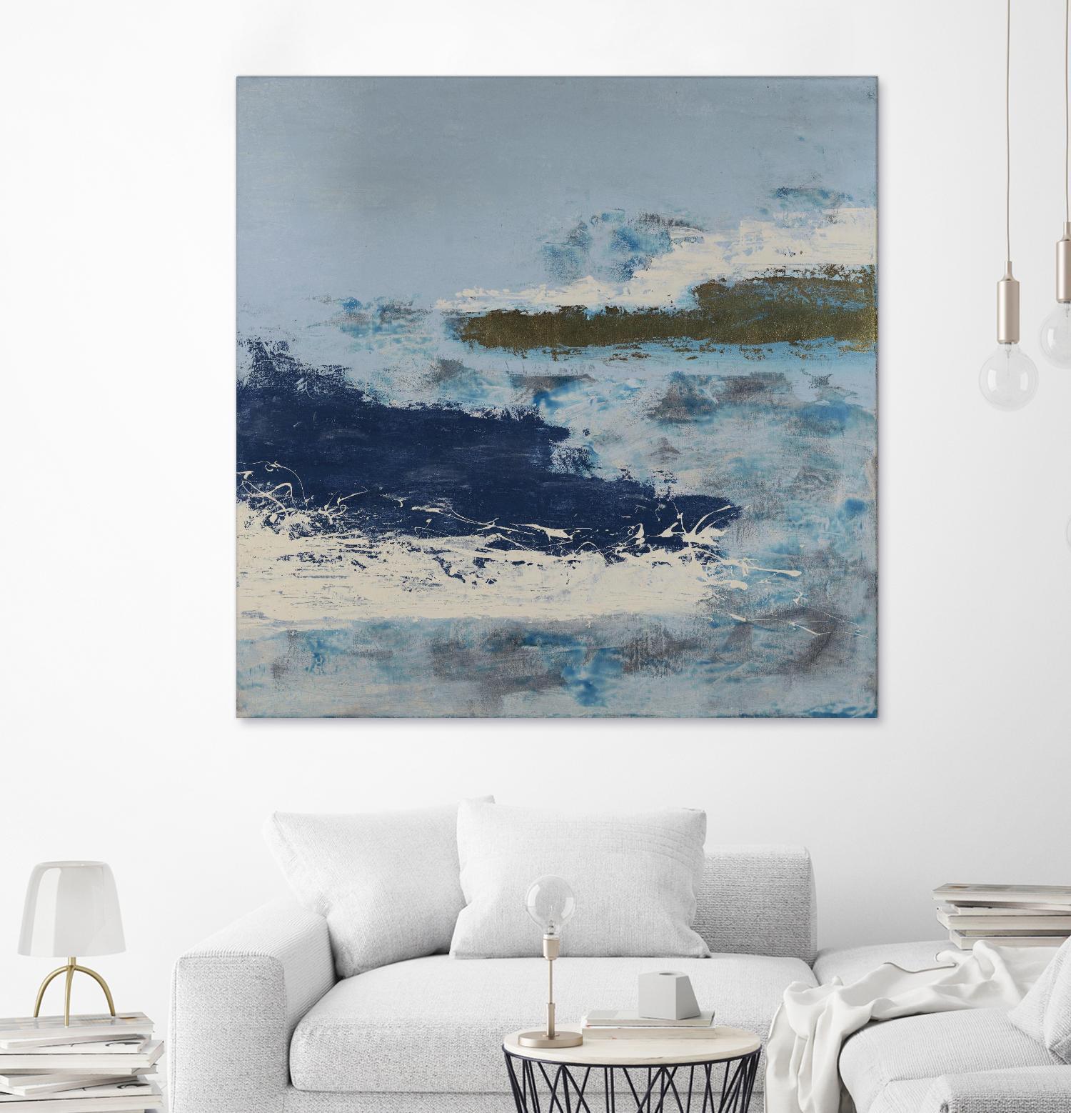 Washing to Shore by Daleno Art on GIANT ART - blue abstract abstrait 