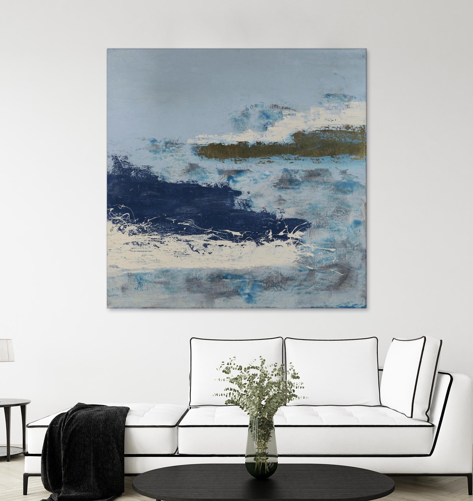 Washing to Shore by Daleno Art on GIANT ART - blue abstract abstrait 