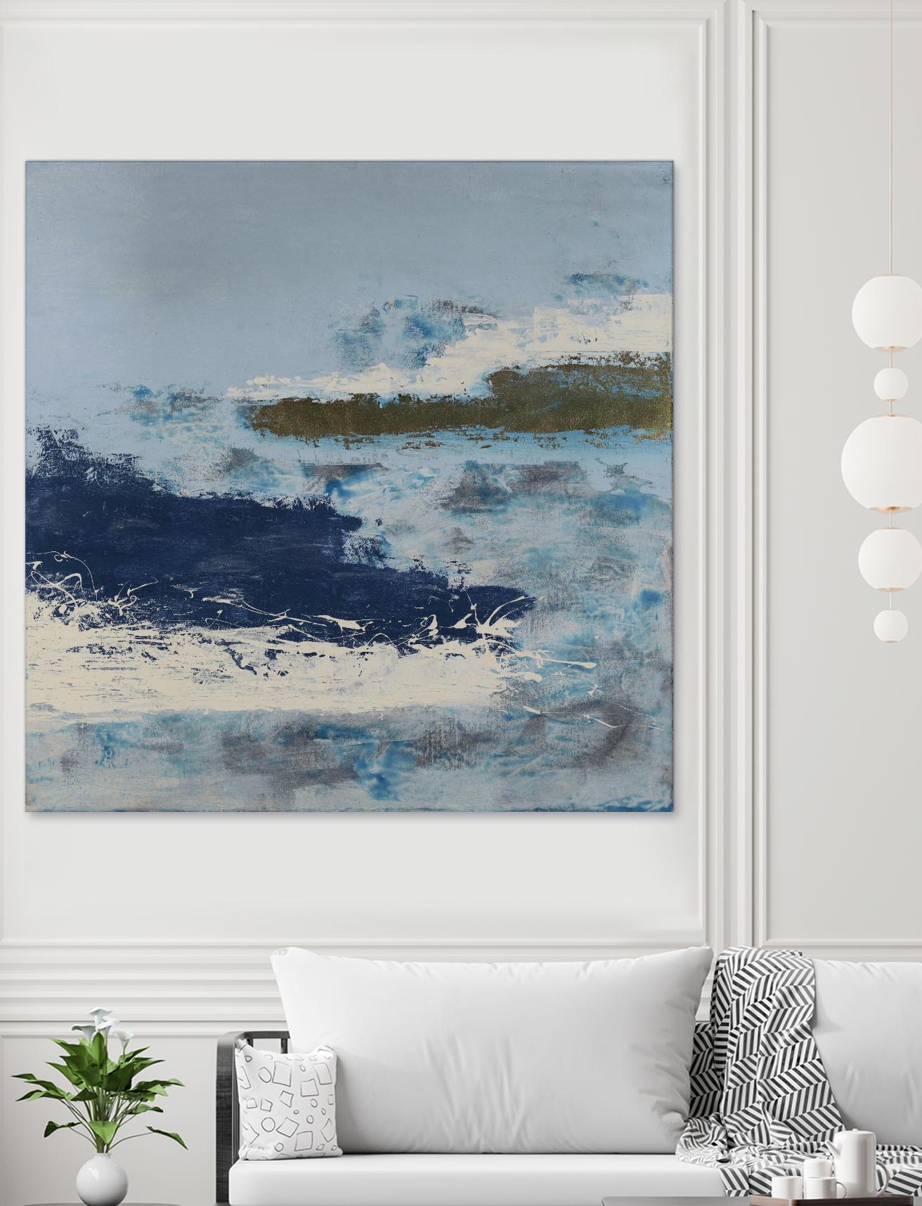 Washing to Shore by Daleno Art on GIANT ART - blue abstract abstrait 