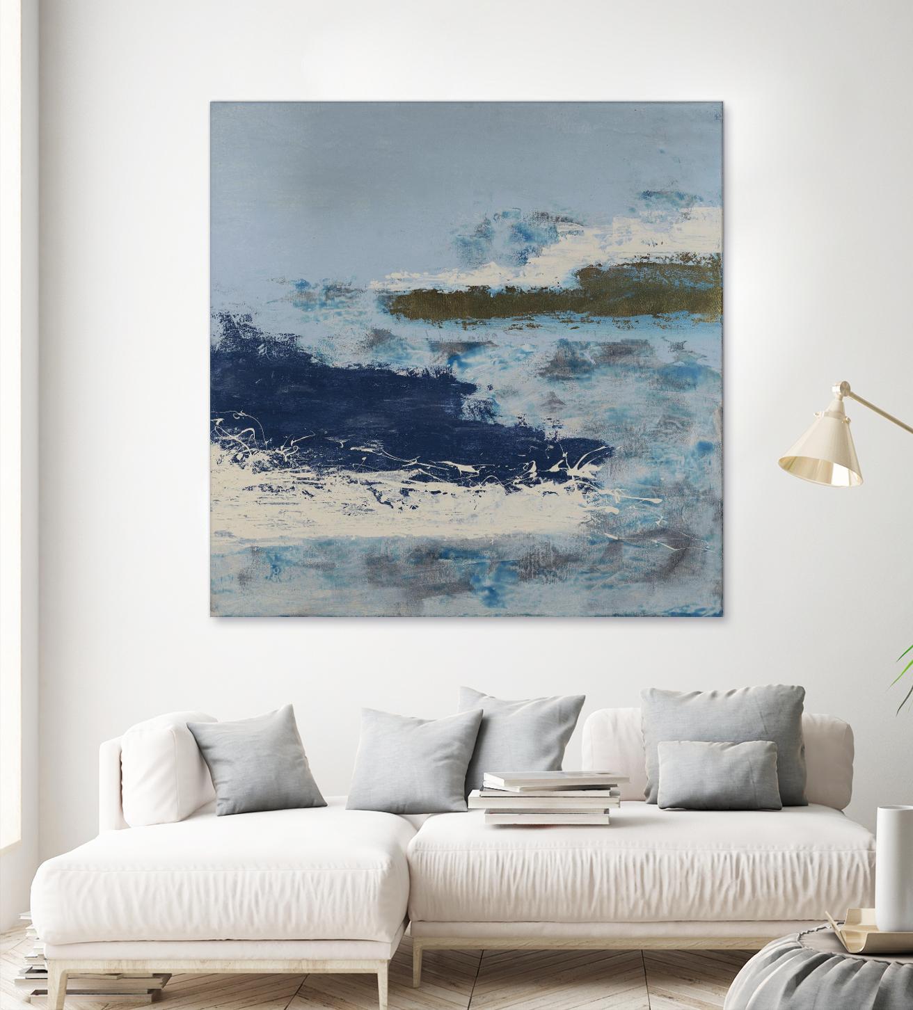 Washing to Shore by Daleno Art on GIANT ART - blue abstract abstrait 
