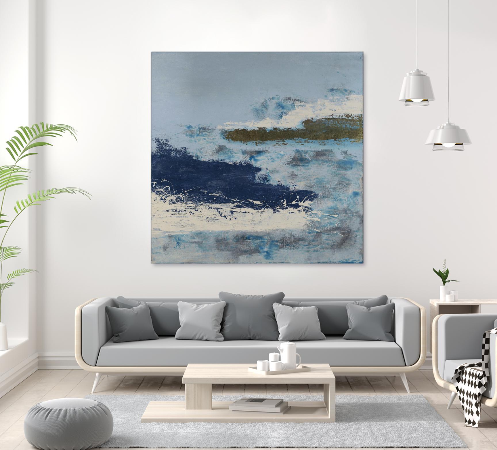 Washing to Shore by Daleno Art on GIANT ART - blue abstract abstrait 
