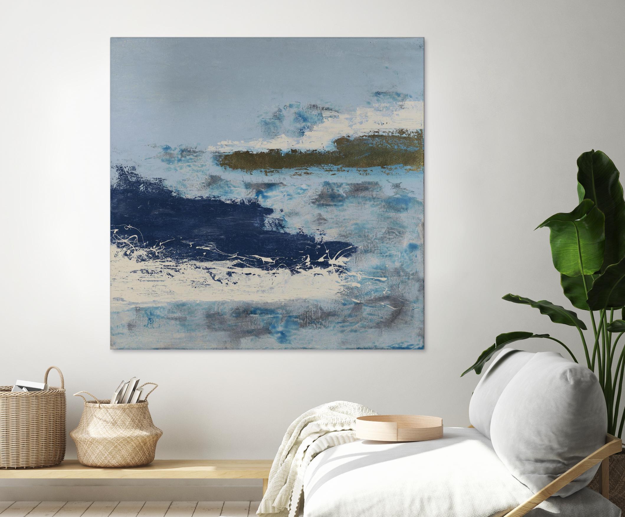 Washing to Shore by Daleno Art on GIANT ART - blue abstract abstrait 