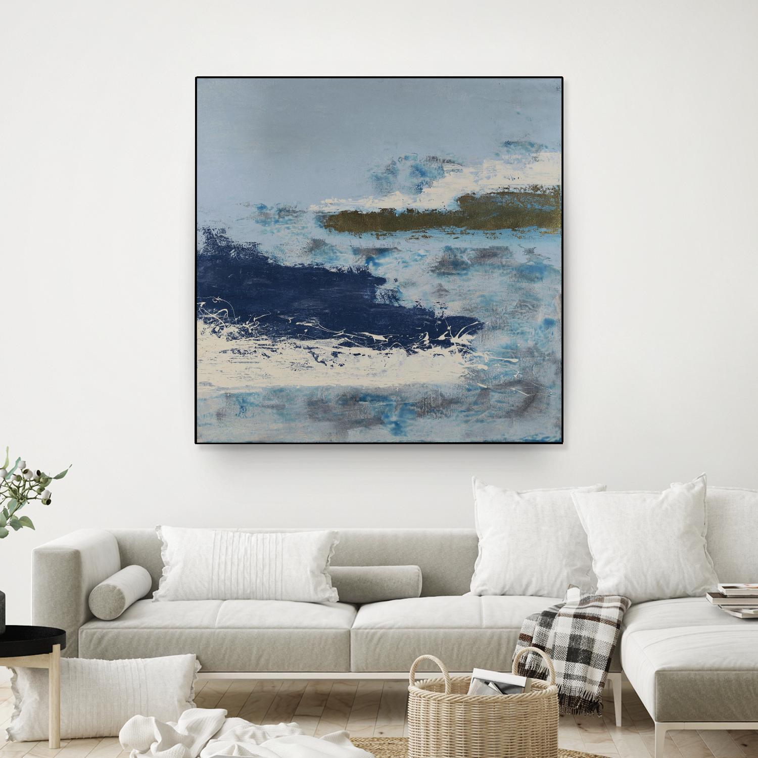 Washing to Shore by Daleno Art on GIANT ART - blue abstract abstrait 