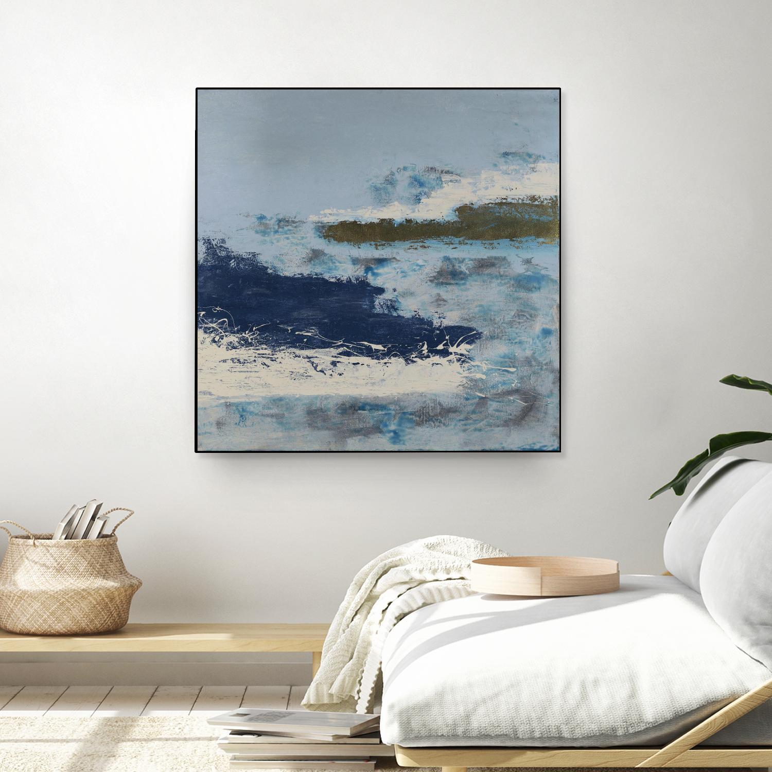 Washing to Shore by Daleno Art on GIANT ART - blue abstract abstrait 