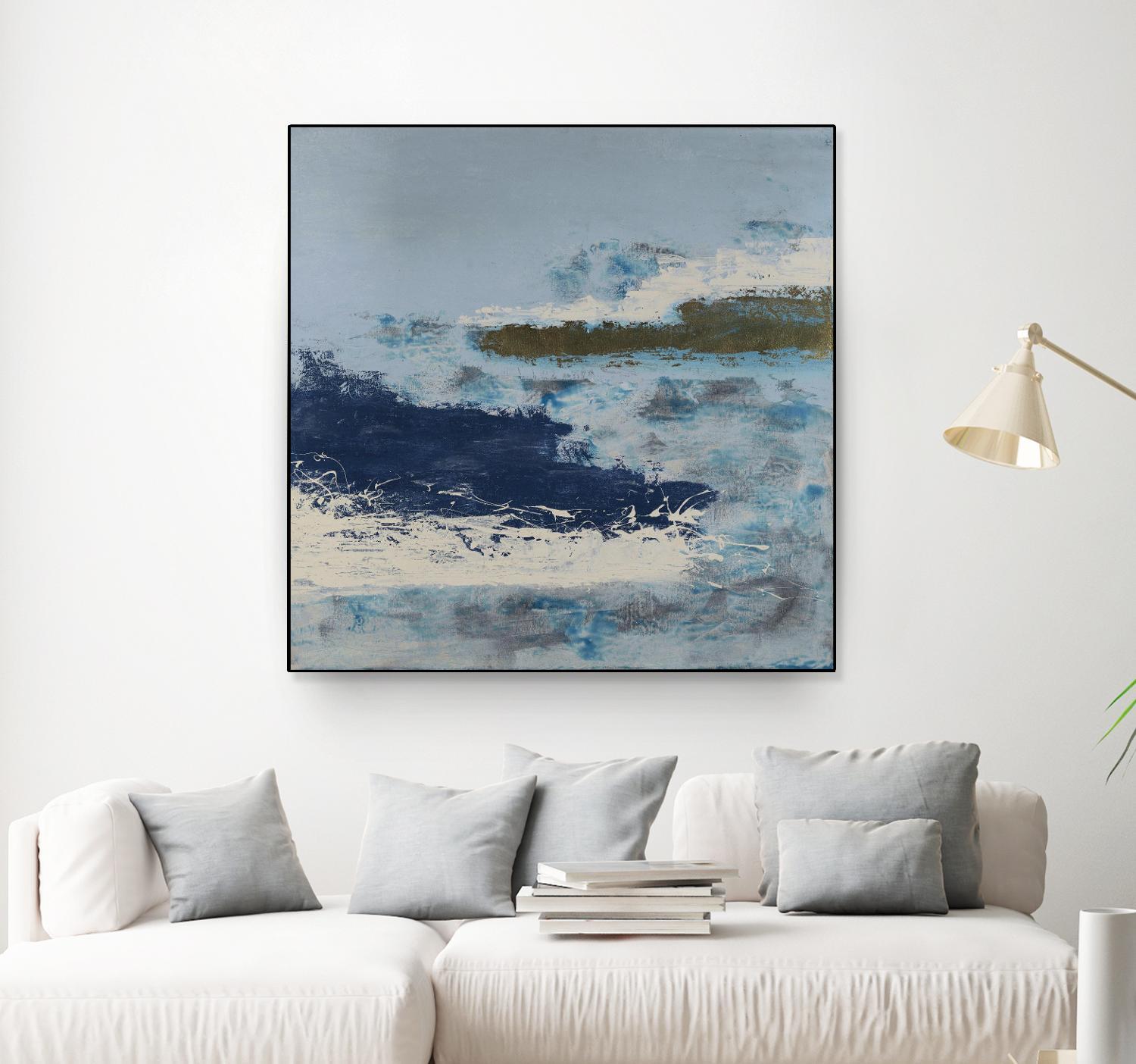 Washing to Shore by Daleno Art on GIANT ART - blue abstract abstrait 