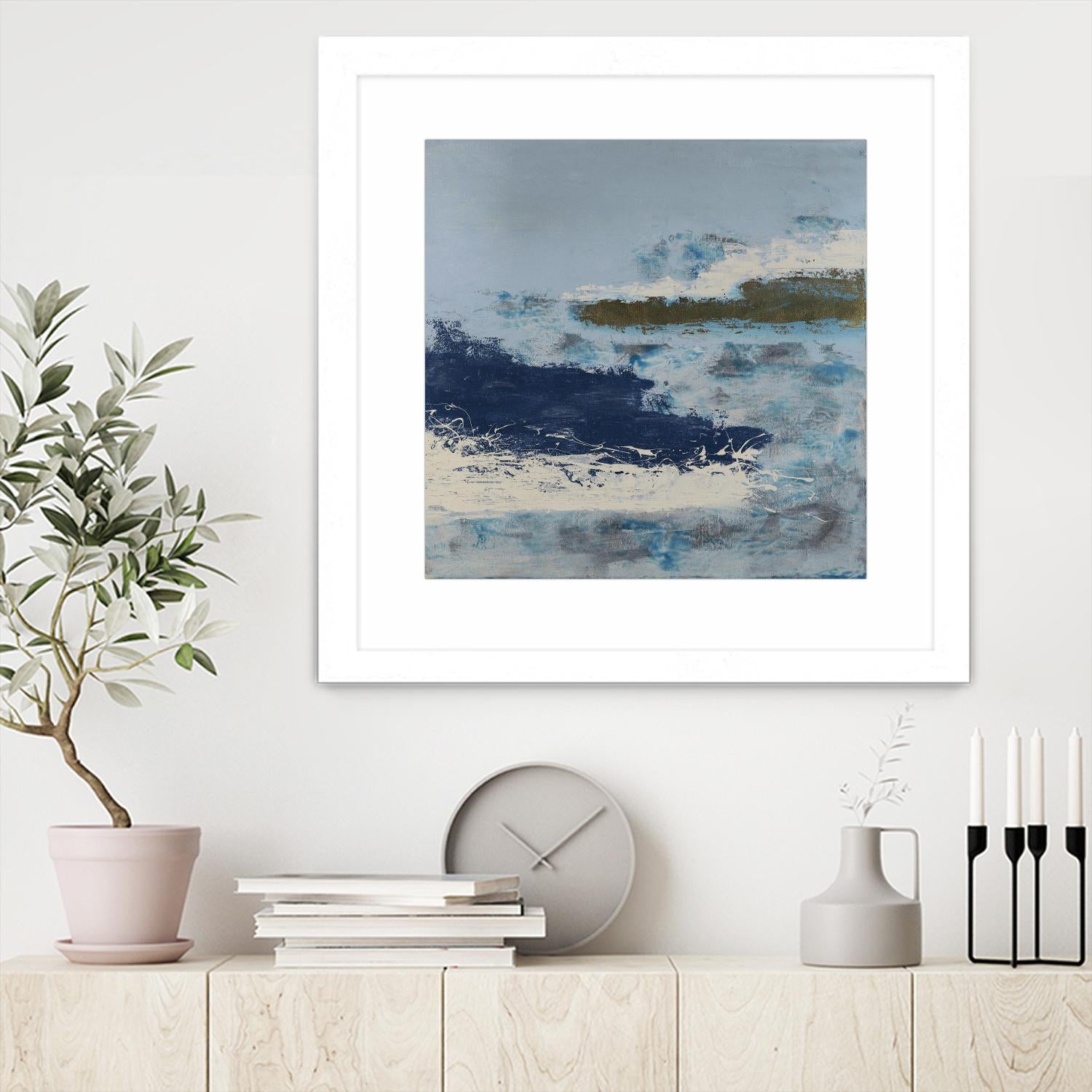 Washing to Shore by Daleno Art on GIANT ART - blue abstract abstrait 