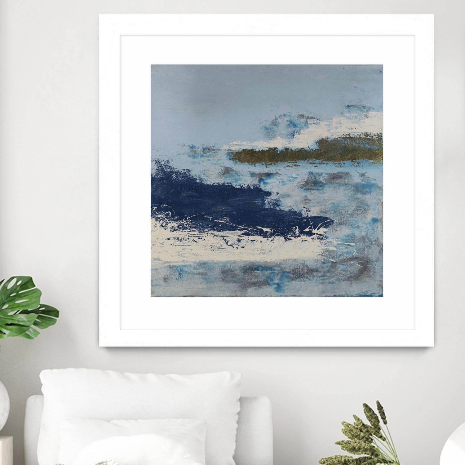 Washing to Shore by Daleno Art on GIANT ART - blue abstract abstrait 