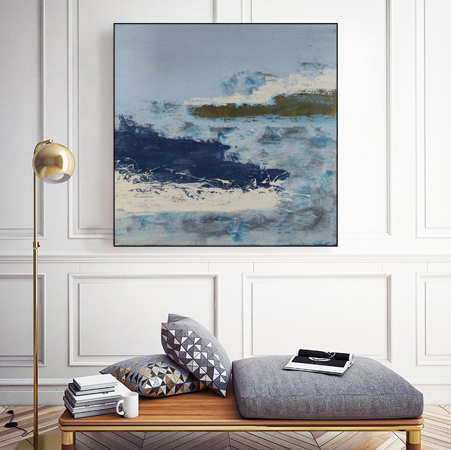 Washing to Shore by Daleno Art on GIANT ART - blue abstract abstrait 
