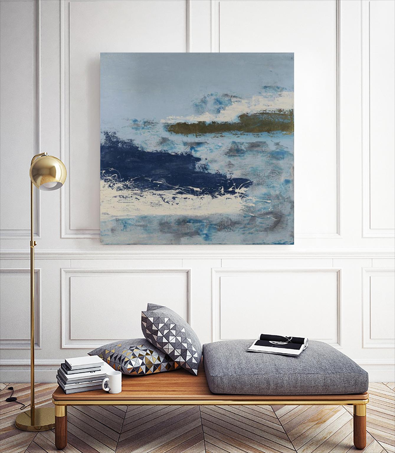 Washing to Shore by Daleno Art on GIANT ART - blue abstract abstrait 