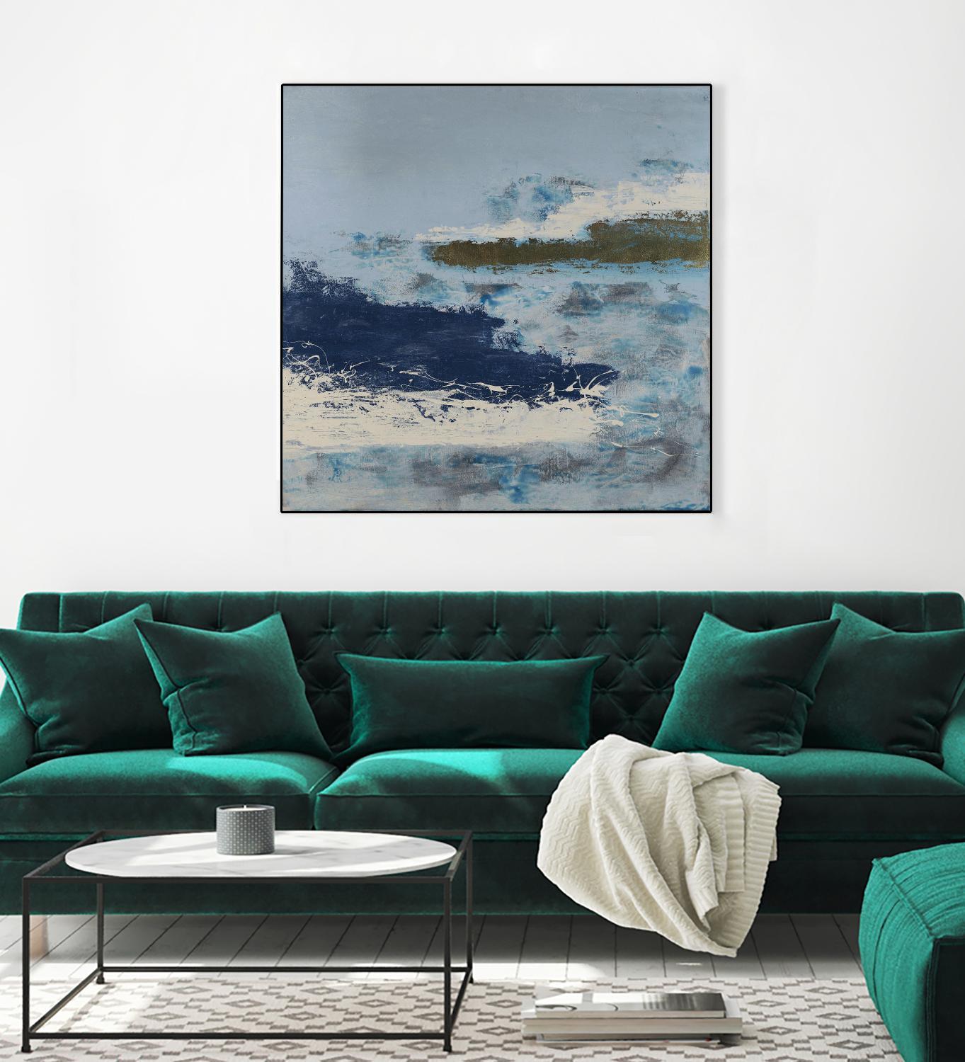Washing to Shore by Daleno Art on GIANT ART - blue abstract abstrait 