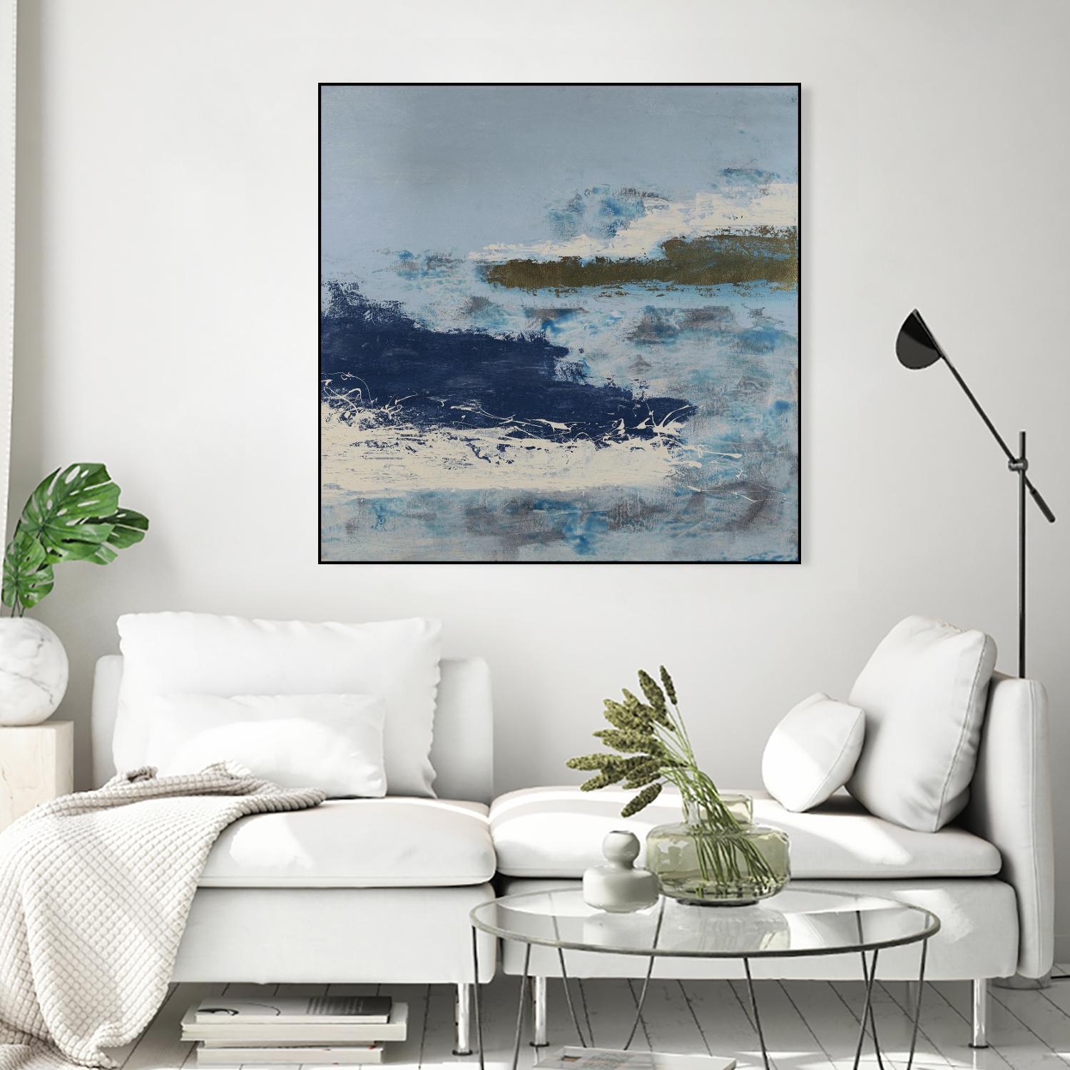 Washing to Shore by Daleno Art on GIANT ART - blue abstract abstrait 