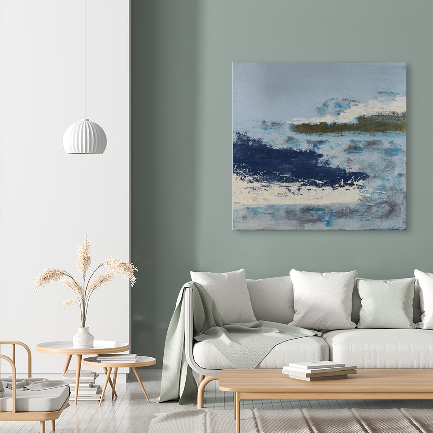 Washing to Shore by Daleno Art on GIANT ART - blue abstract abstrait 