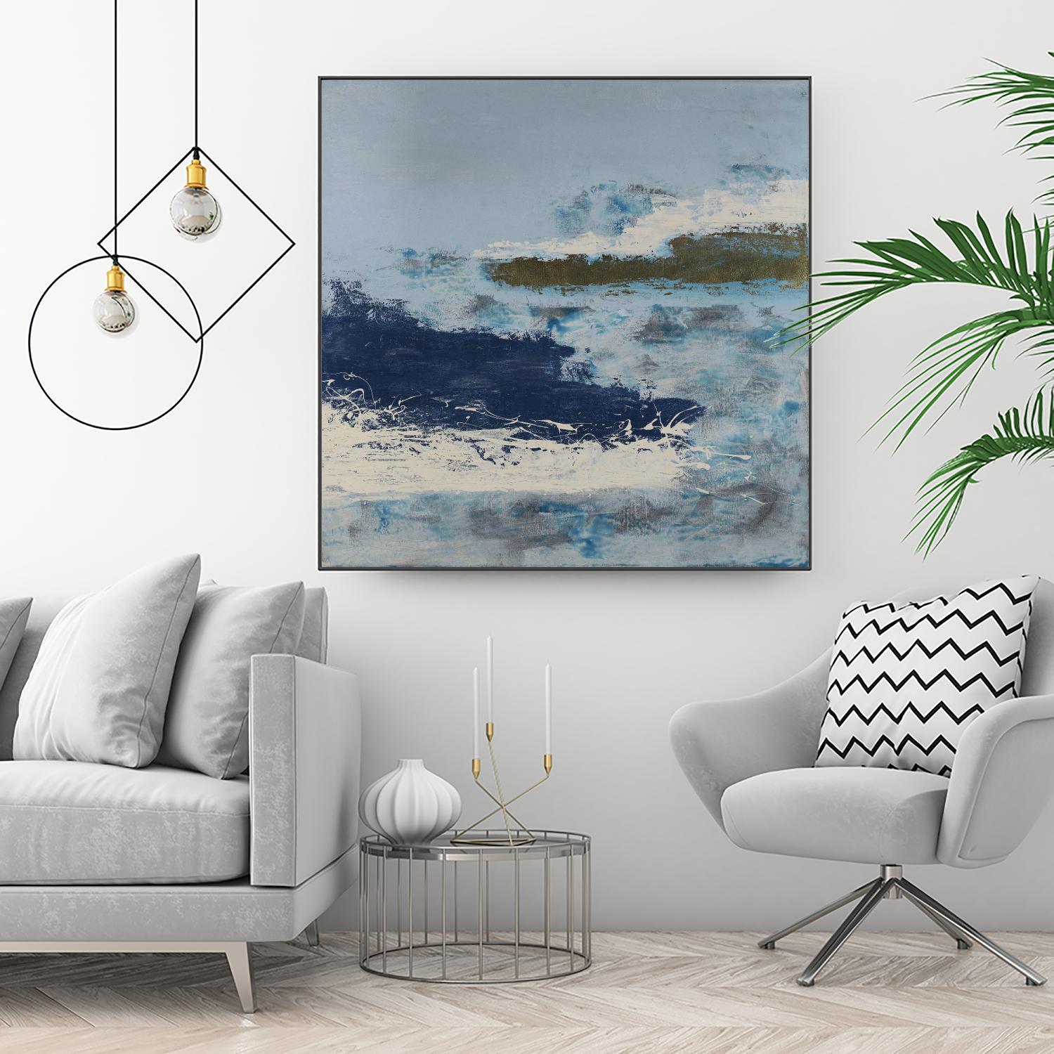 Washing to Shore by Daleno Art on GIANT ART - blue abstract abstrait 