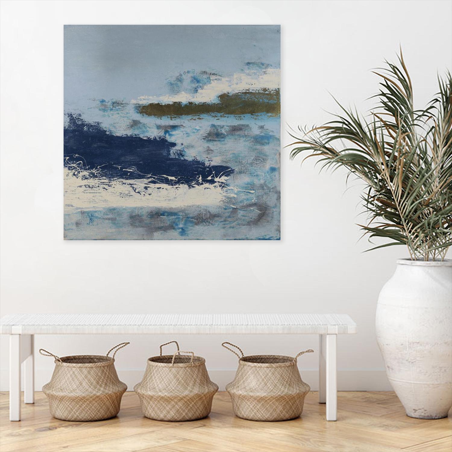 Washing to Shore by Daleno Art on GIANT ART - blue abstract abstrait 