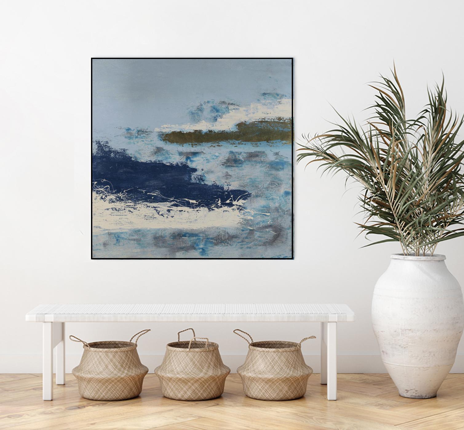 Washing to Shore by Daleno Art on GIANT ART - blue abstract abstrait 