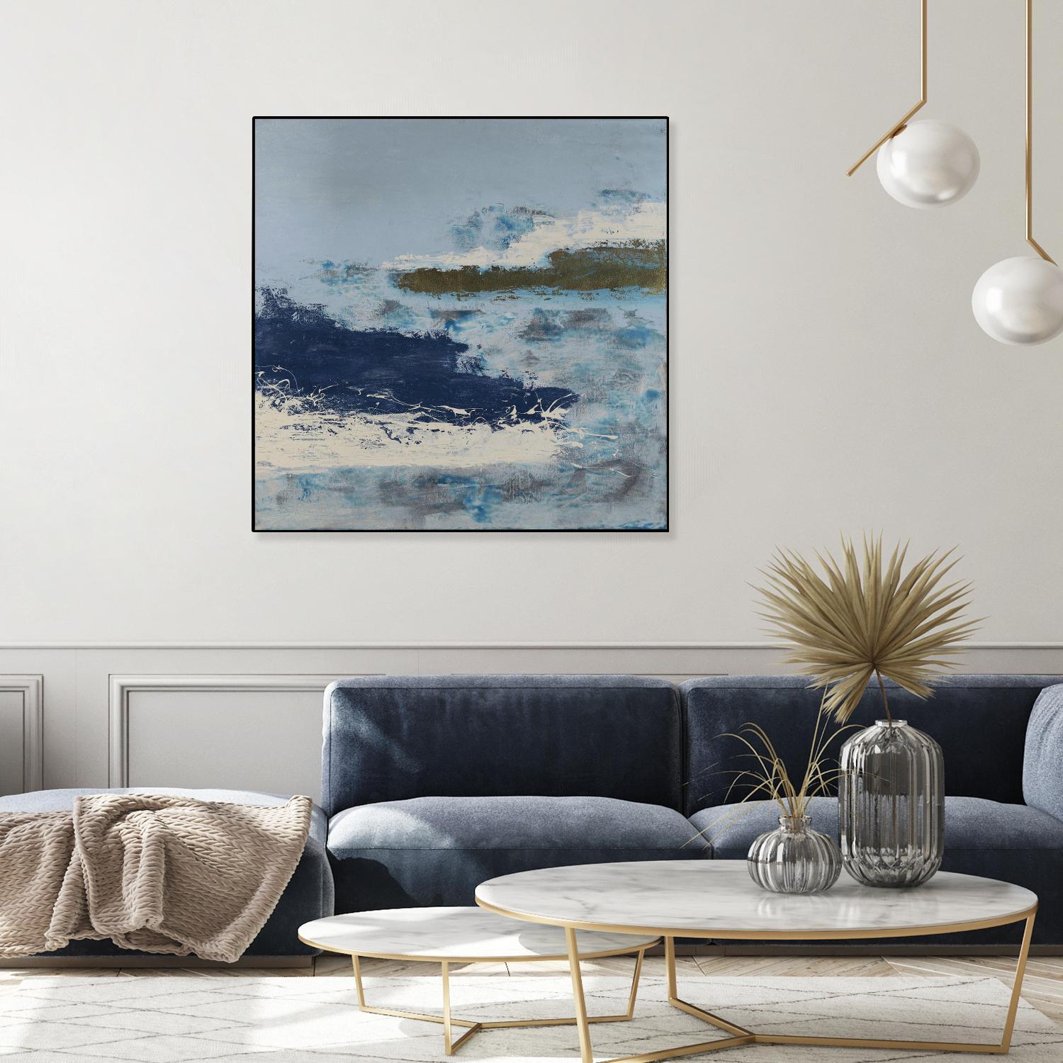 Washing to Shore by Daleno Art on GIANT ART - blue abstract abstrait 