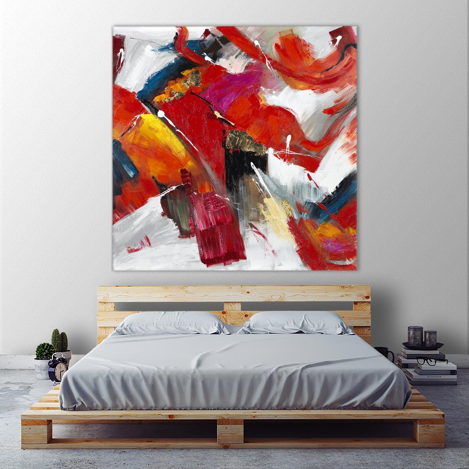 Stop to stare by Daleno Art on GIANT ART - red abstract abstrait 