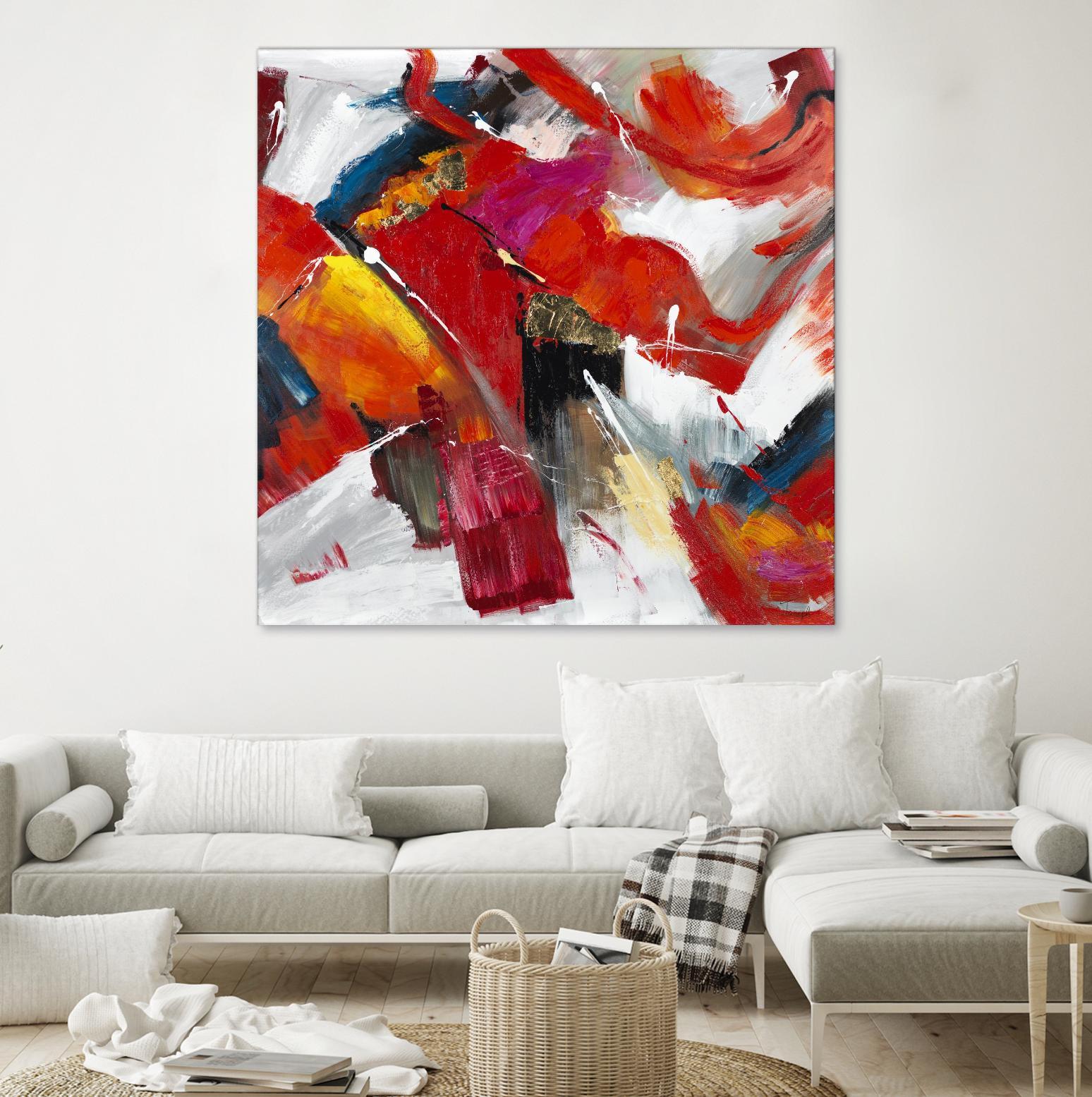 Stop to stare by Daleno Art on GIANT ART - red abstract abstrait 