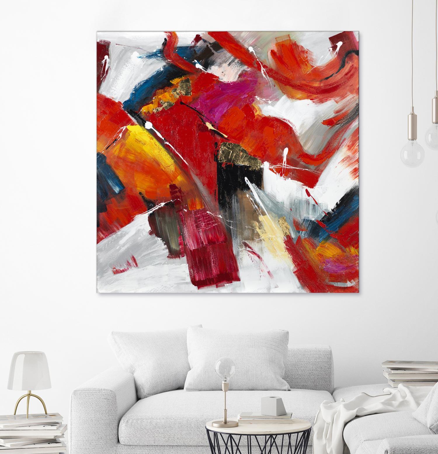 Stop to stare by Daleno Art on GIANT ART - red abstract abstrait 