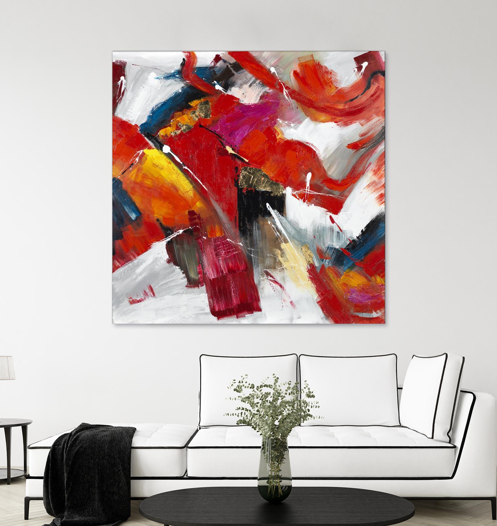 Stop to stare by Daleno Art on GIANT ART - red abstract abstrait 