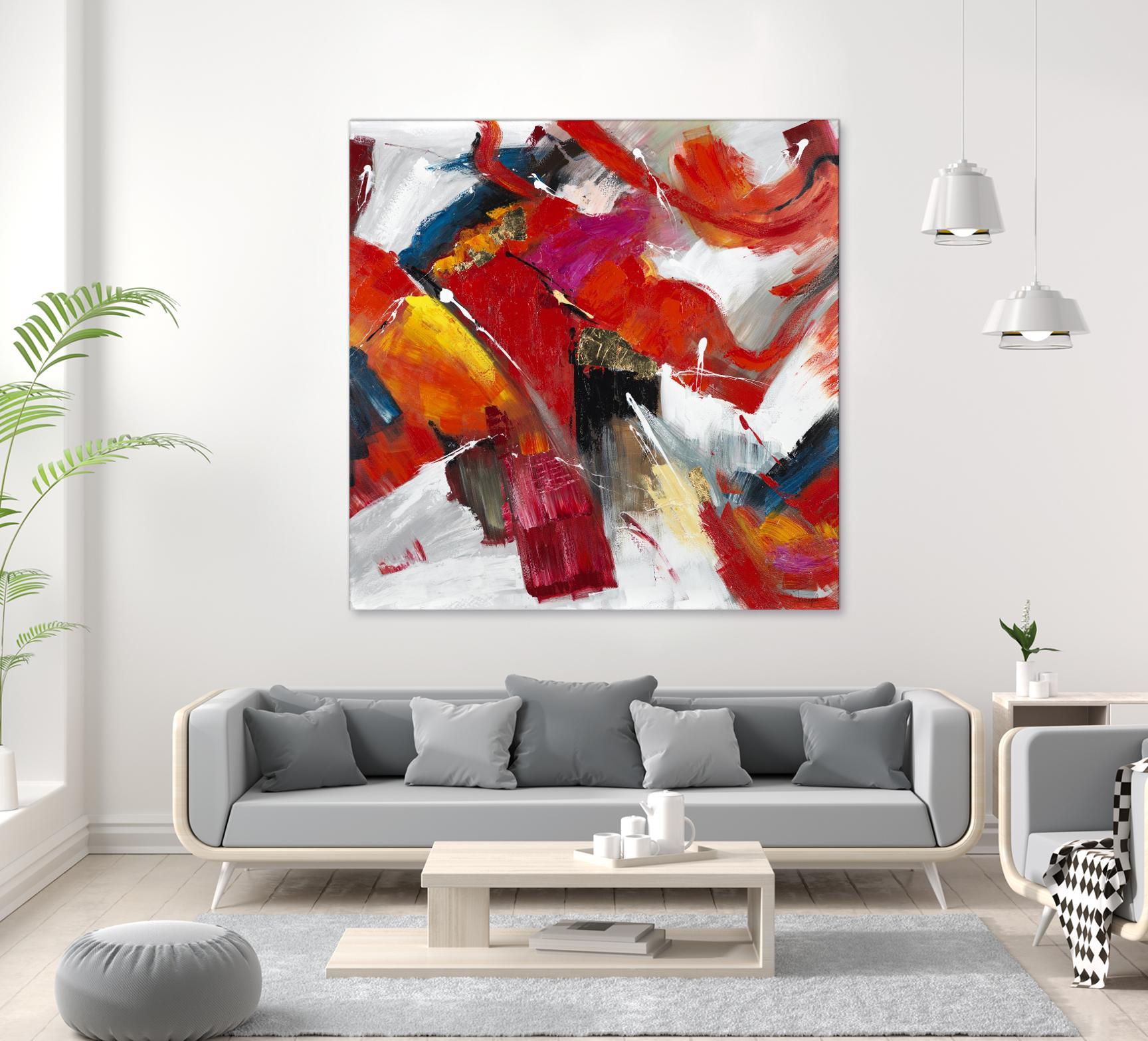 Stop to stare by Daleno Art on GIANT ART - red abstract abstrait 