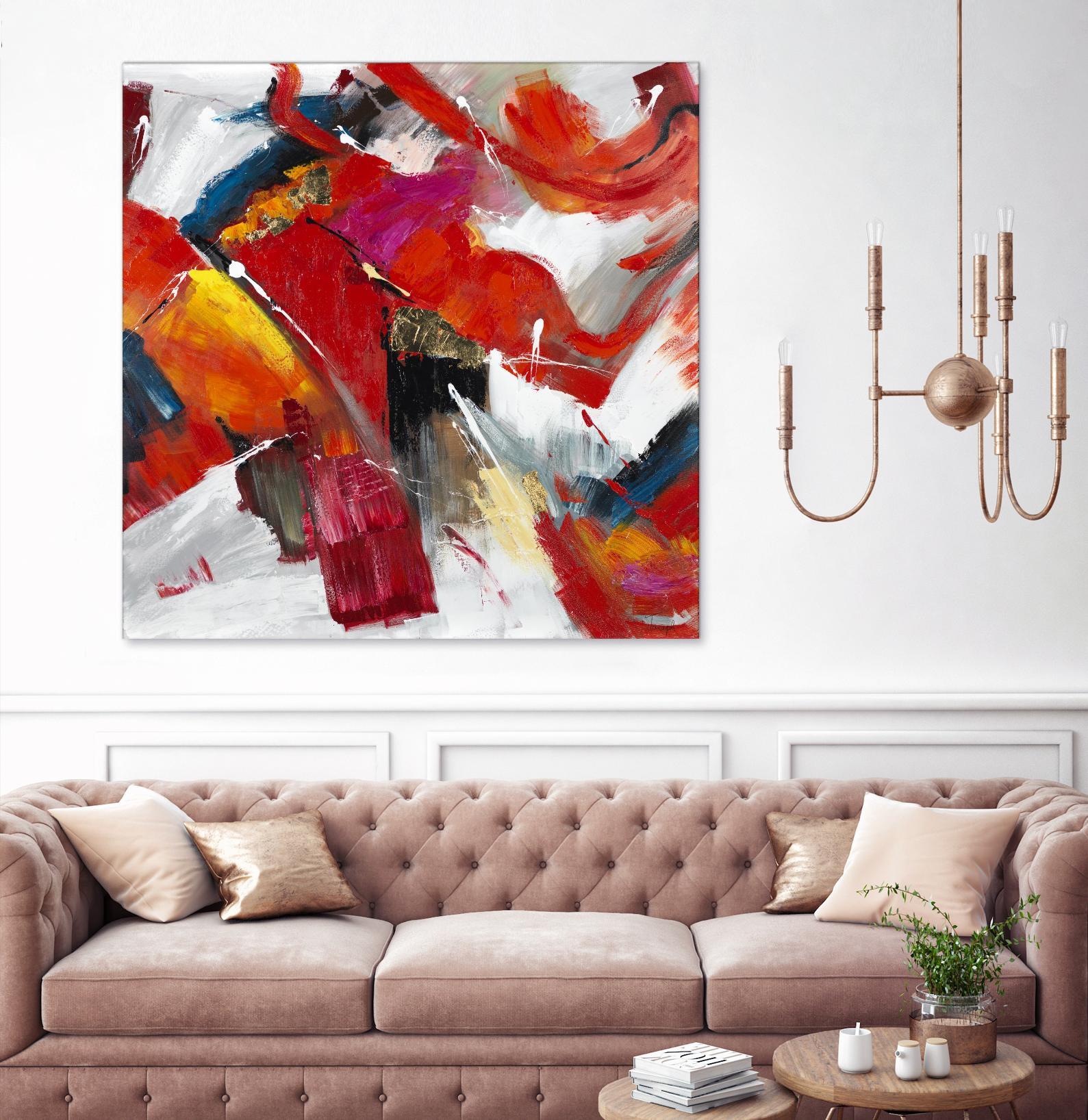 Stop to stare by Daleno Art on GIANT ART - red abstract abstrait 