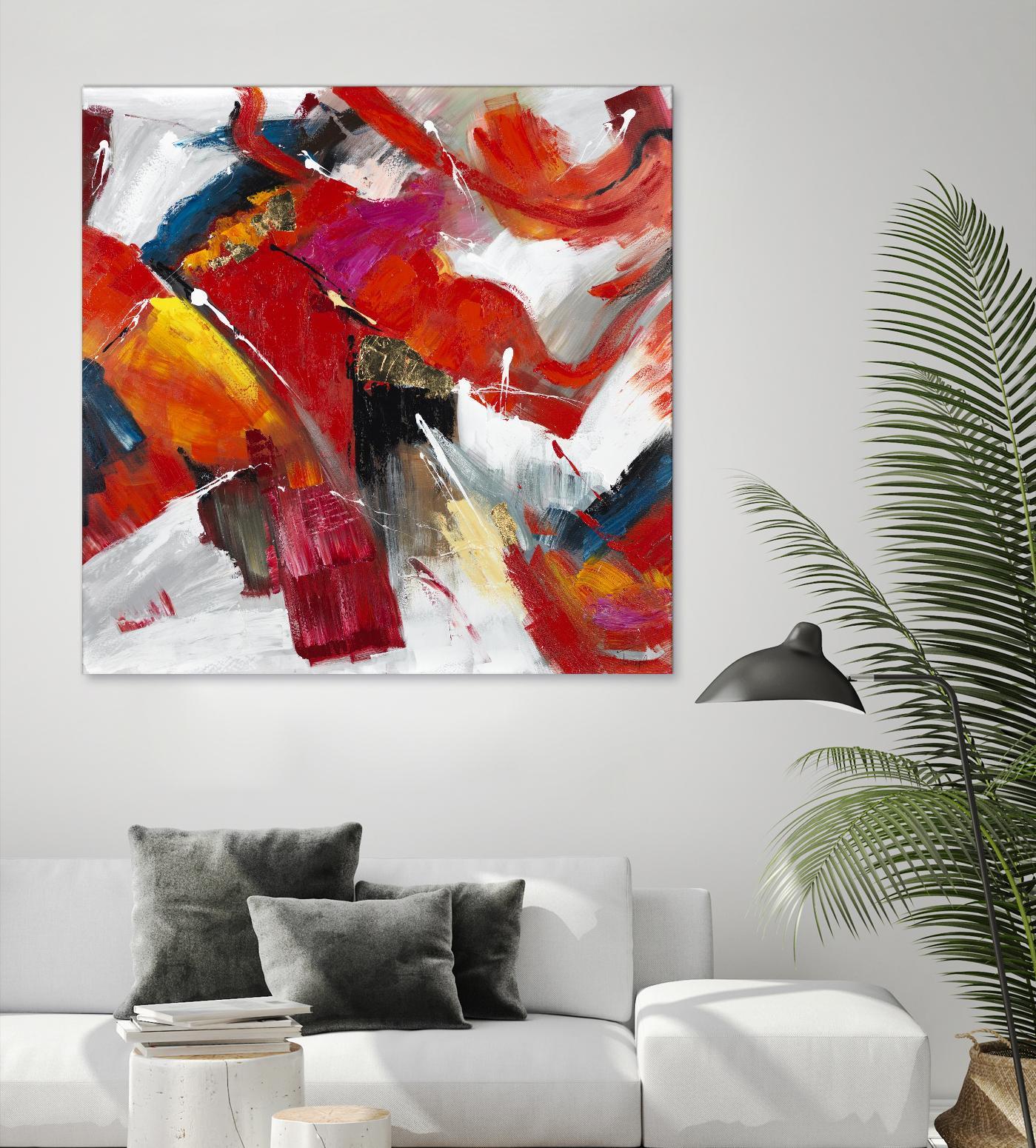 Stop to stare by Daleno Art on GIANT ART - red abstract abstrait 