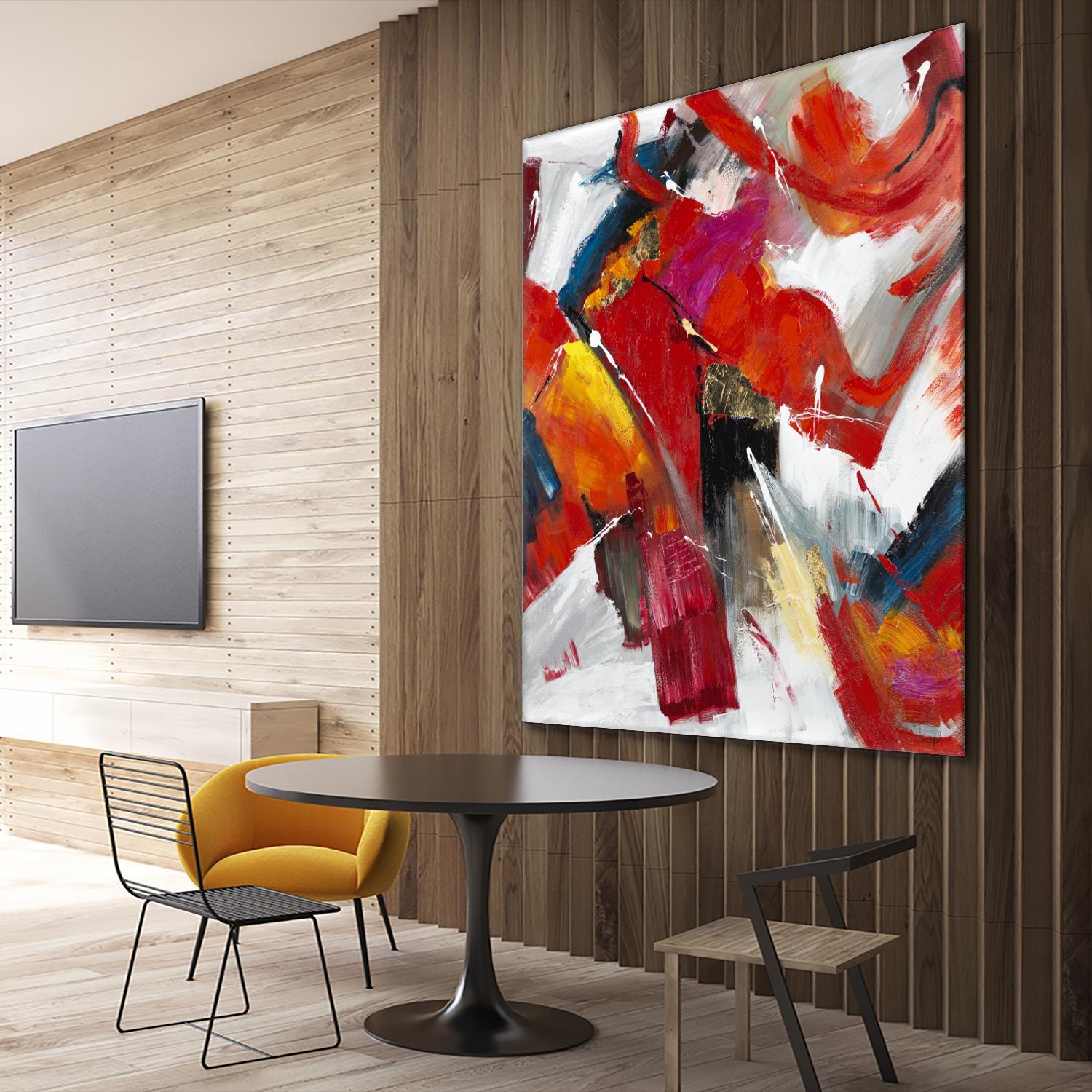 Stop to stare by Daleno Art on GIANT ART - red abstract abstrait 