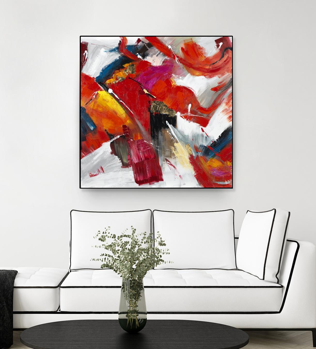Stop to stare by Daleno Art on GIANT ART - red abstract abstrait 