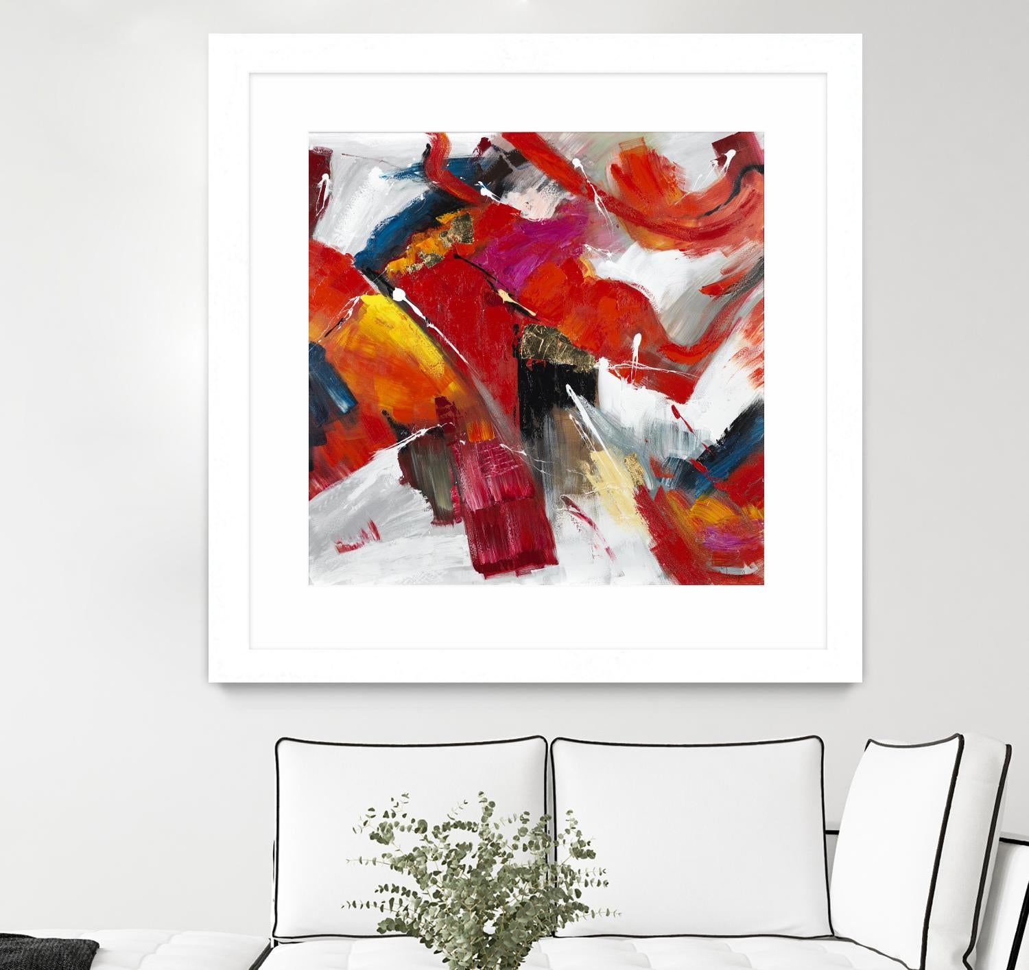 Stop to stare by Daleno Art on GIANT ART - red abstract abstrait 