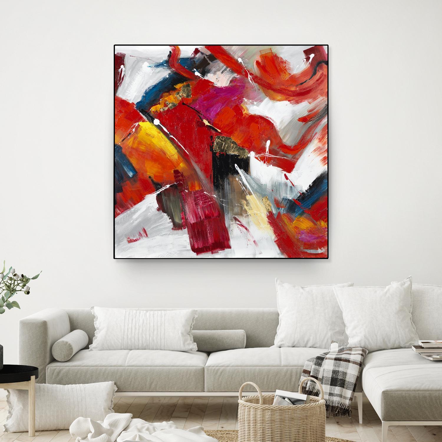 Stop to stare by Daleno Art on GIANT ART - red abstract abstrait 